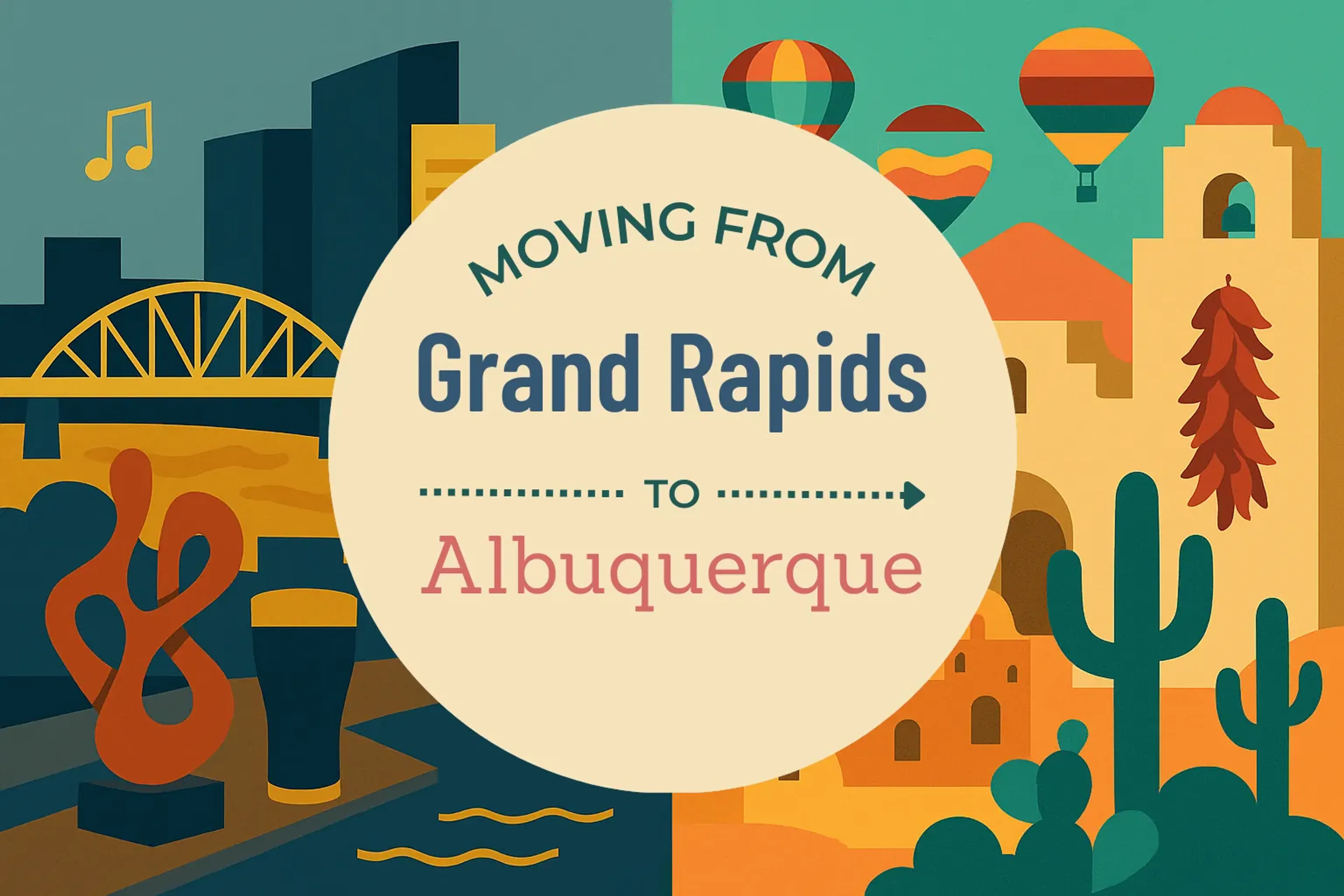 Side-by-side comparison of Grand Rapids to Albuquerque moving companies