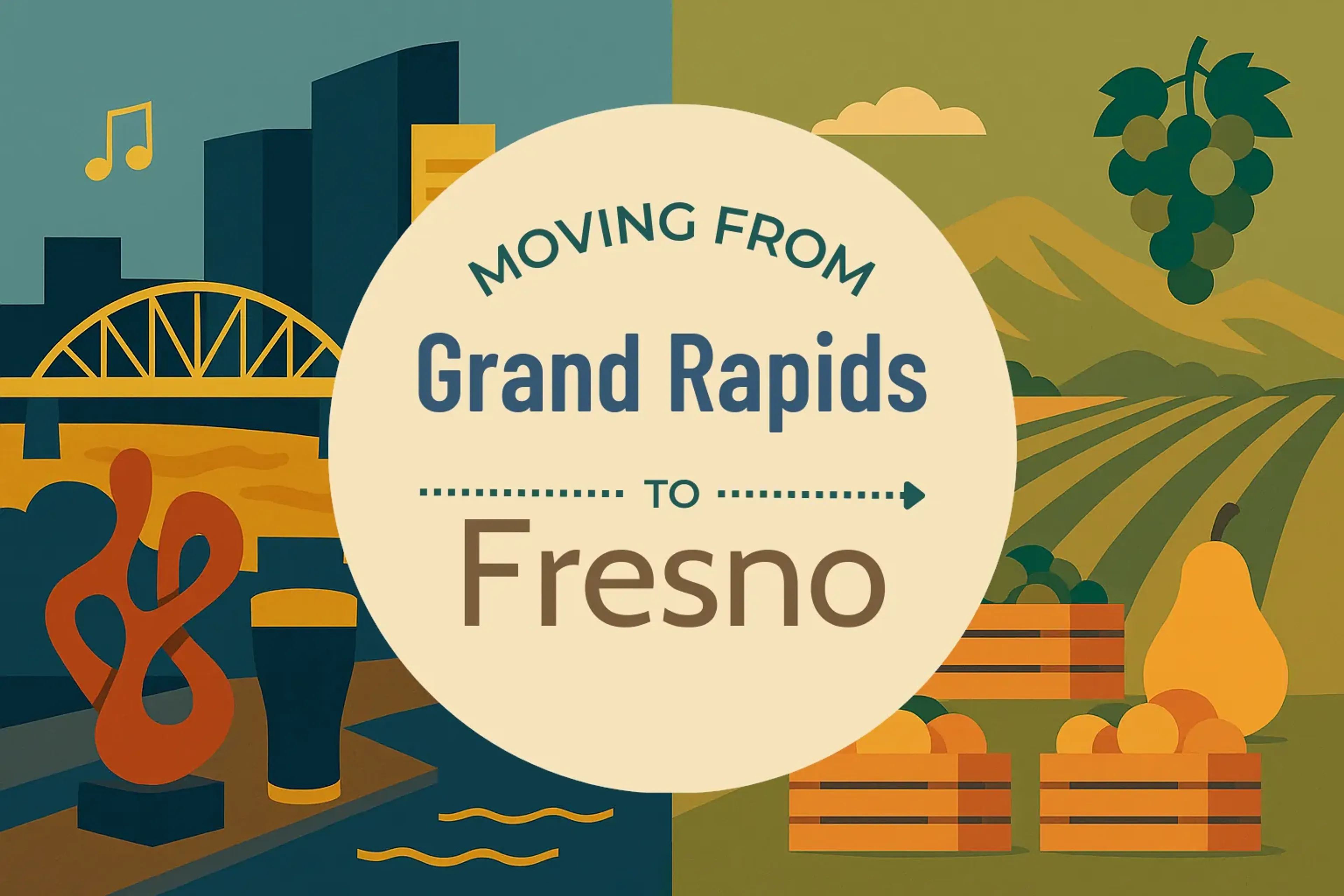 Side-by-side comparison of Grand Rapids to Fresno moving companies