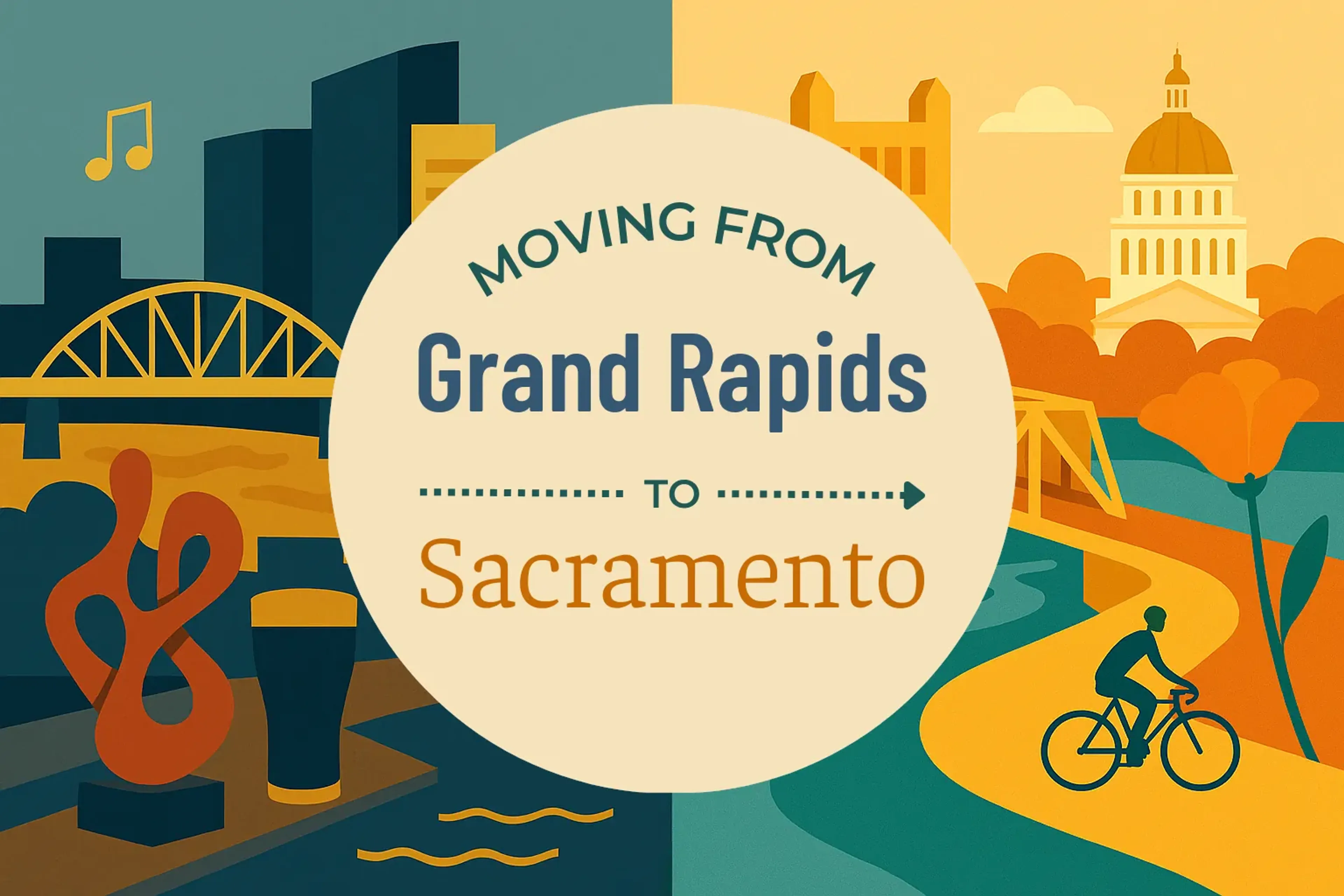 Side-by-side comparison of Grand Rapids to Sacramento moving companies