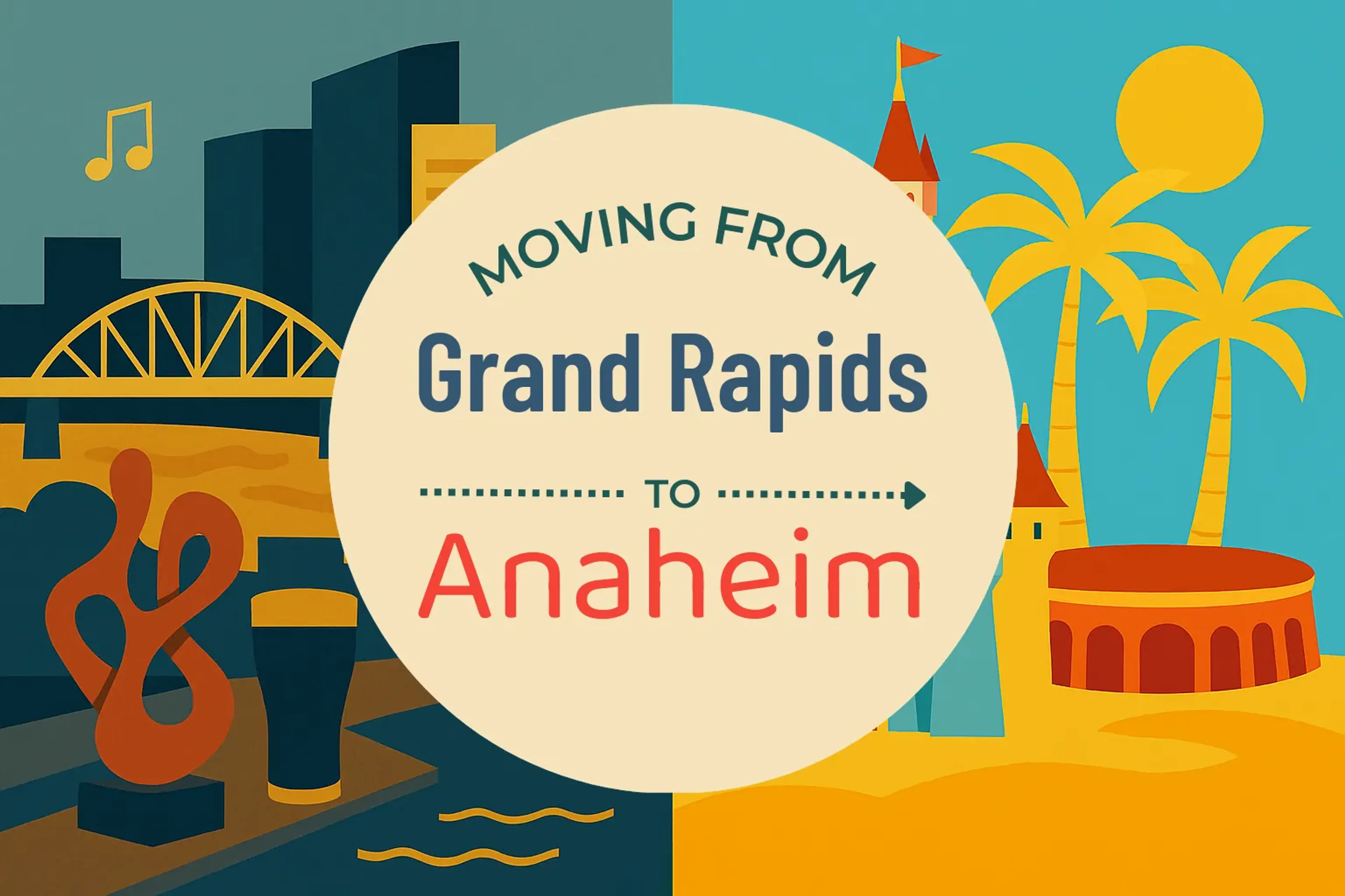 Side-by-side comparison of Grand Rapids to Anaheim moving companies