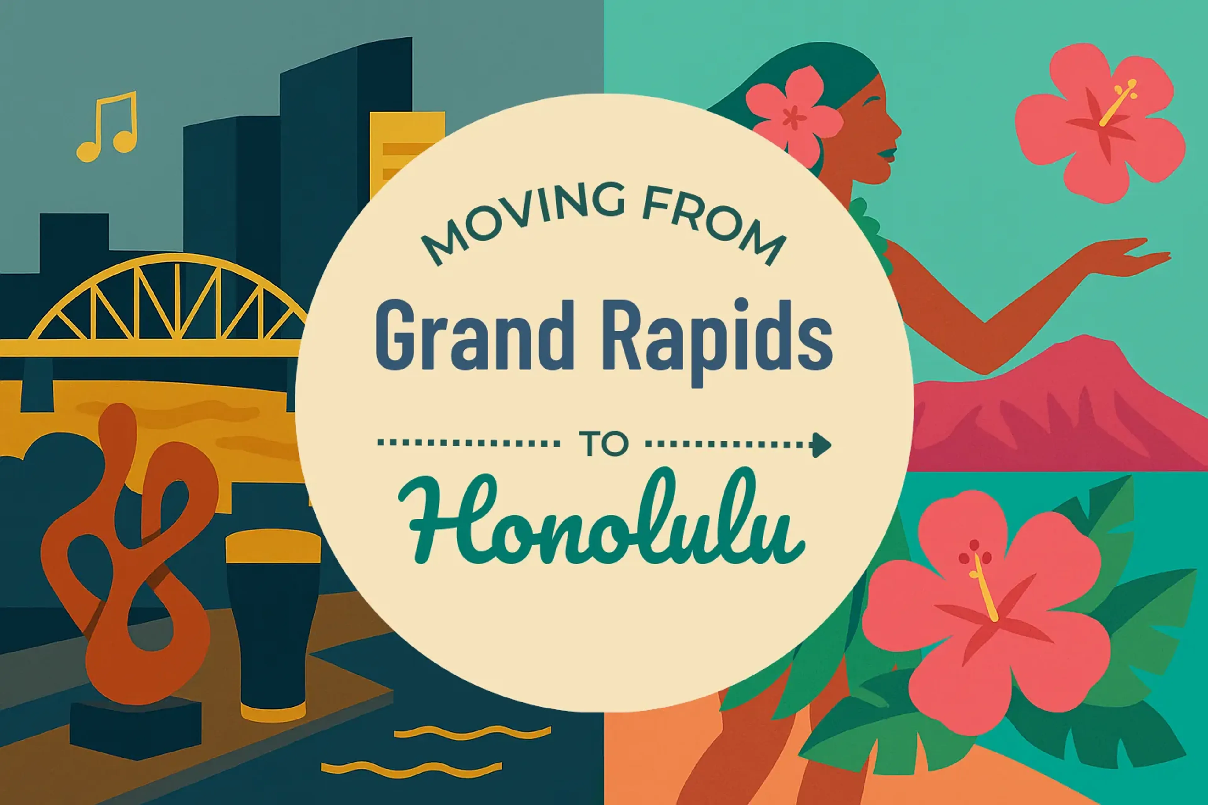 Side-by-side comparison of Grand Rapids to Honolulu moving companies