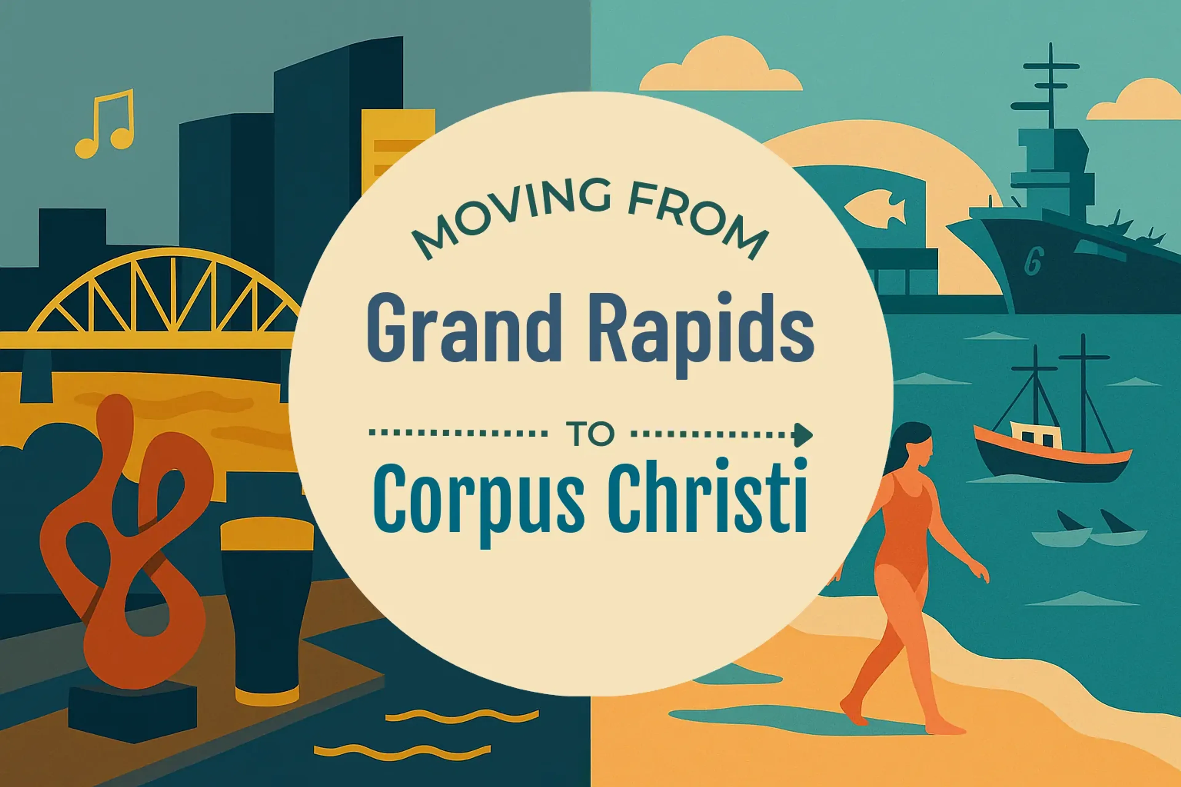 Side-by-side comparison of Grand Rapids to Corpus Christi moving companies