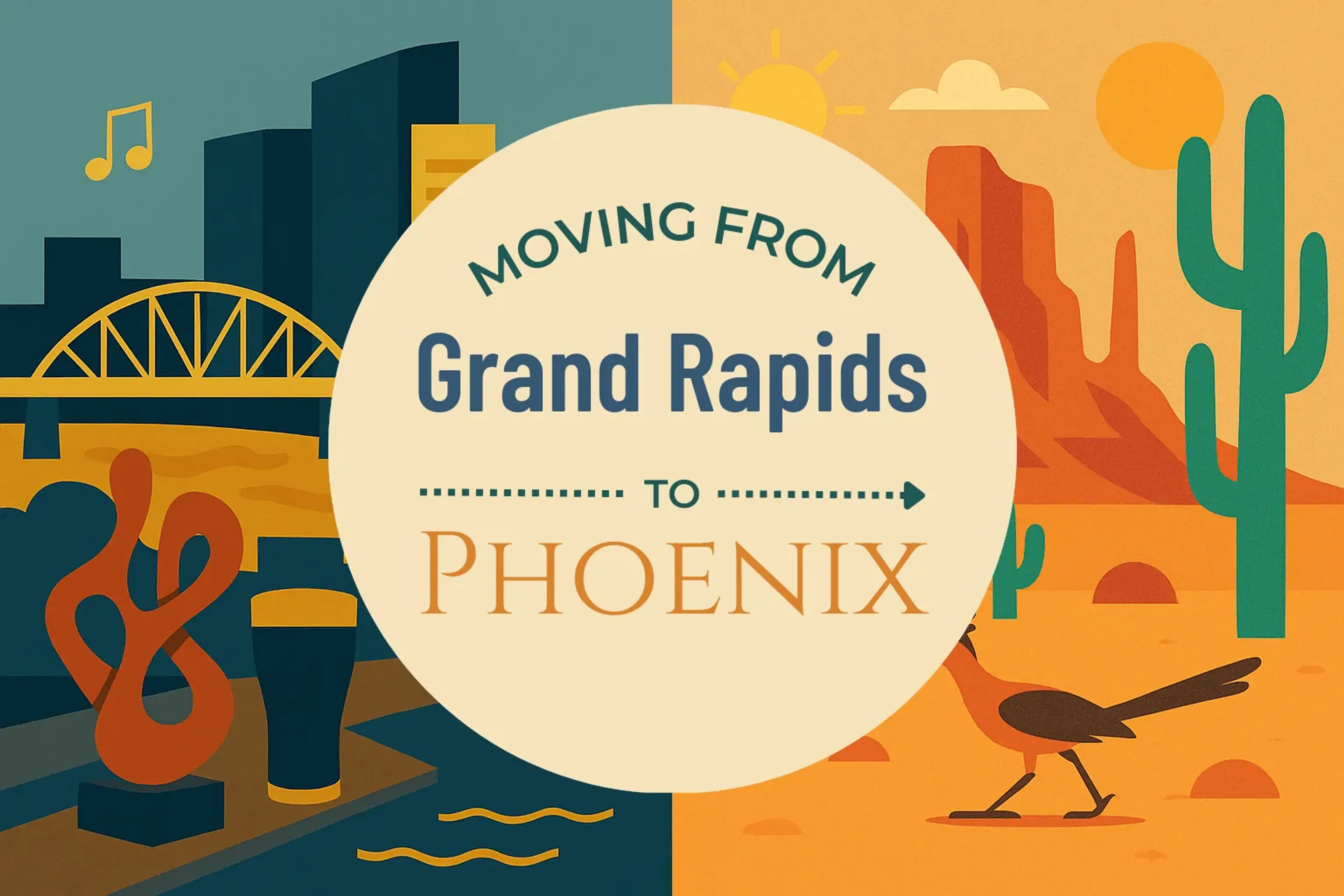 Side-by-side comparison of Grand Rapids to Phoenix moving companies