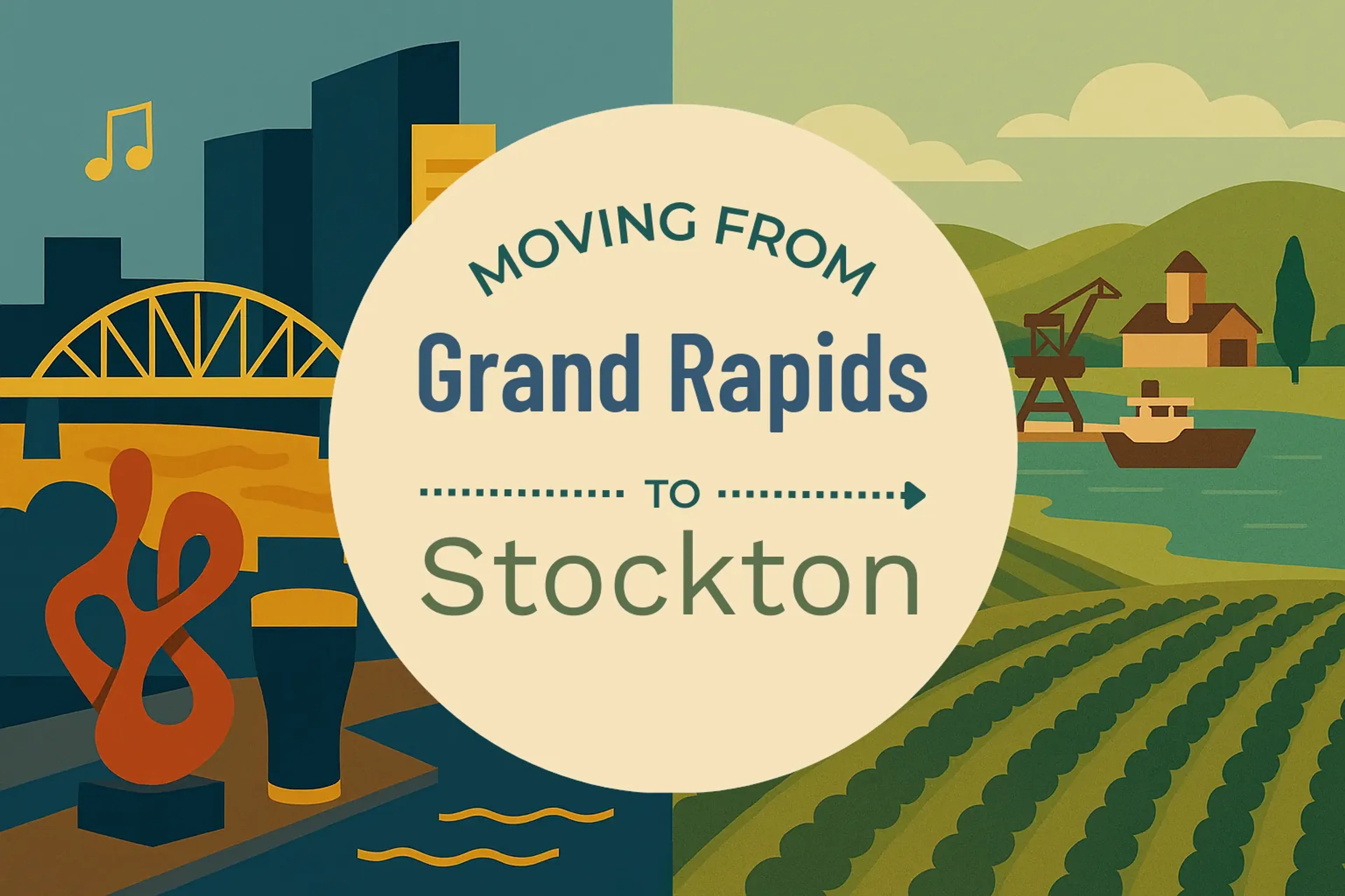 Side-by-side comparison of Grand Rapids to Stockton moving companies