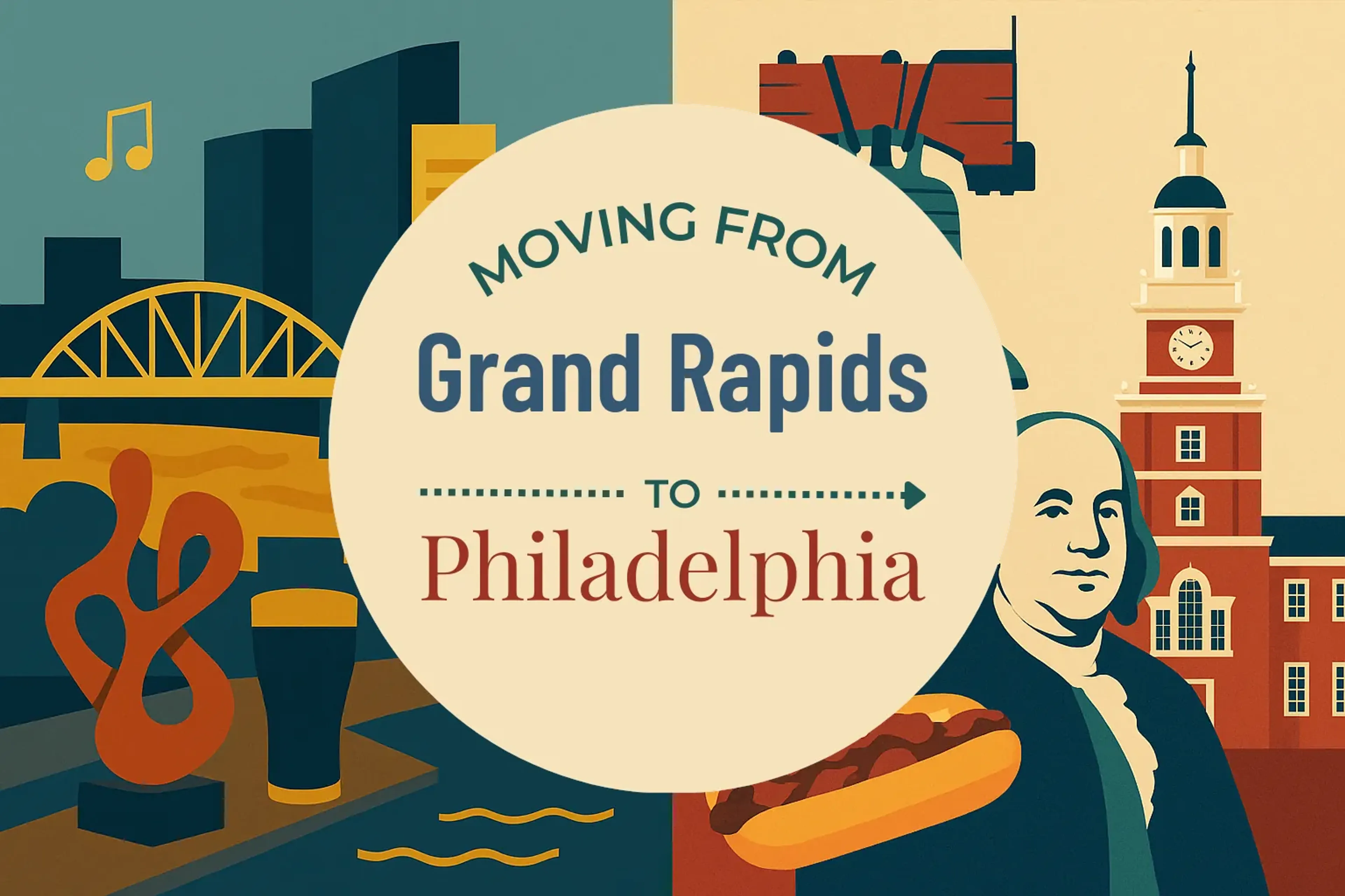 Side-by-side comparison of Grand Rapids to Philadelphia moving companies