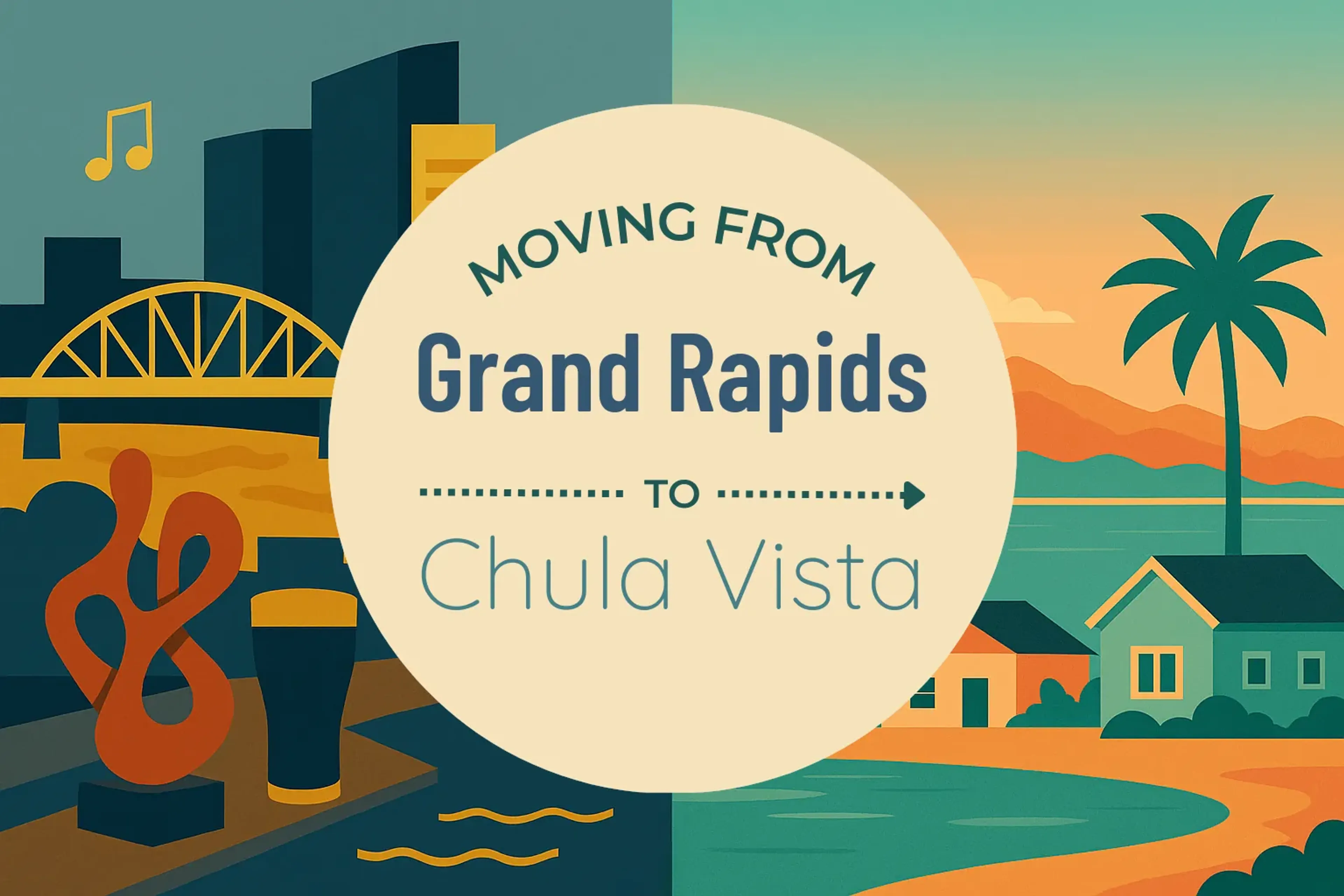 Side-by-side comparison of Grand Rapids to Chula Vista moving companies
