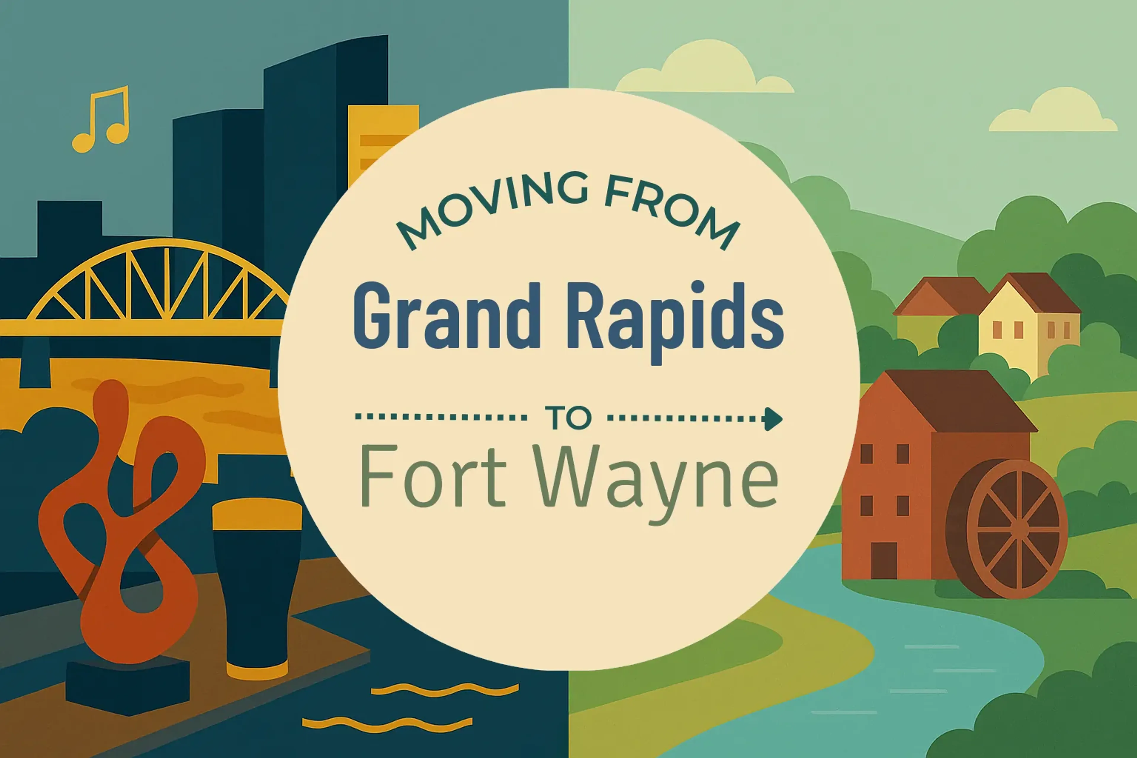Side-by-side comparison of Grand Rapids to Fort Wayne moving companies