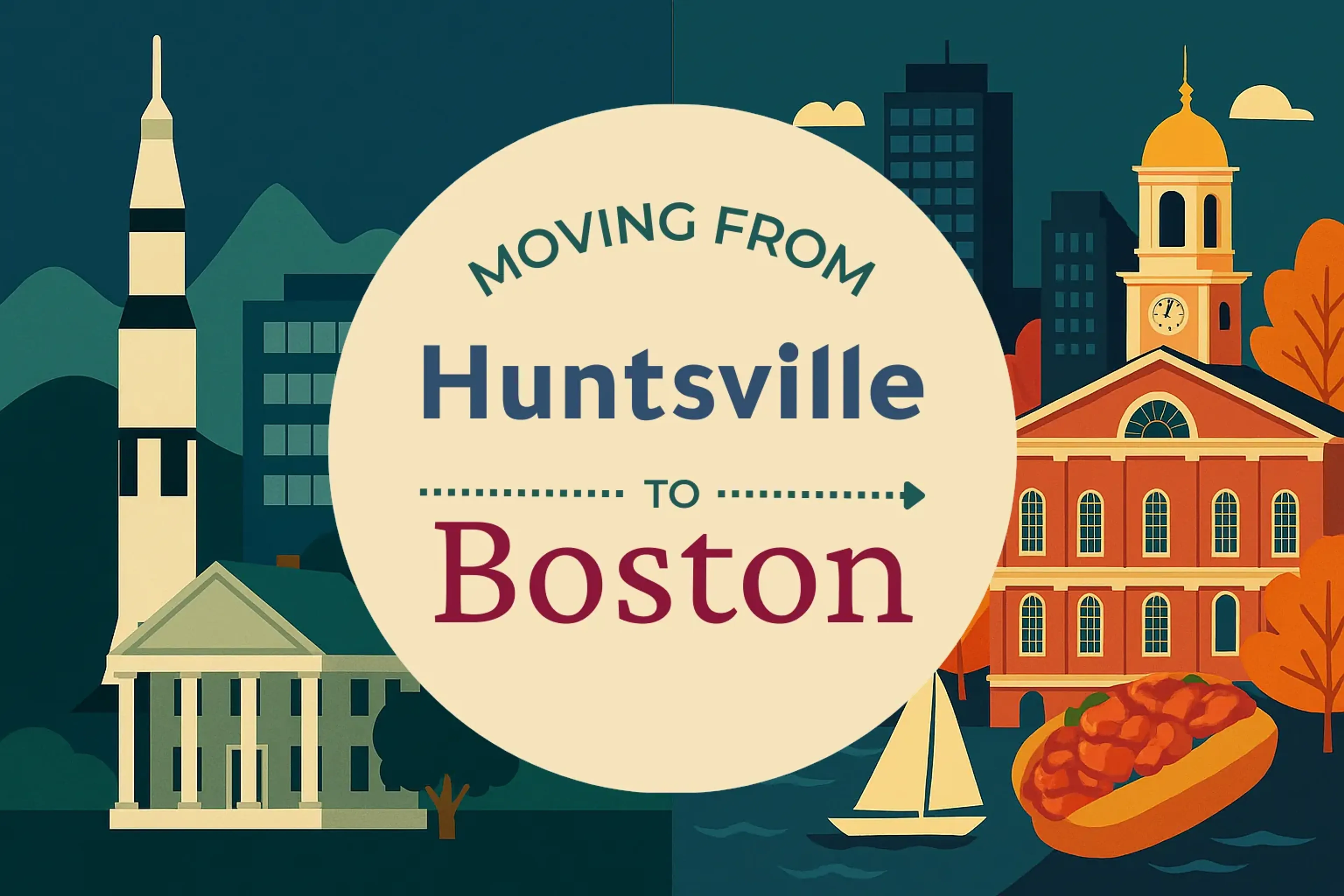 Side-by-side comparison of Huntsville to Boston moving companies