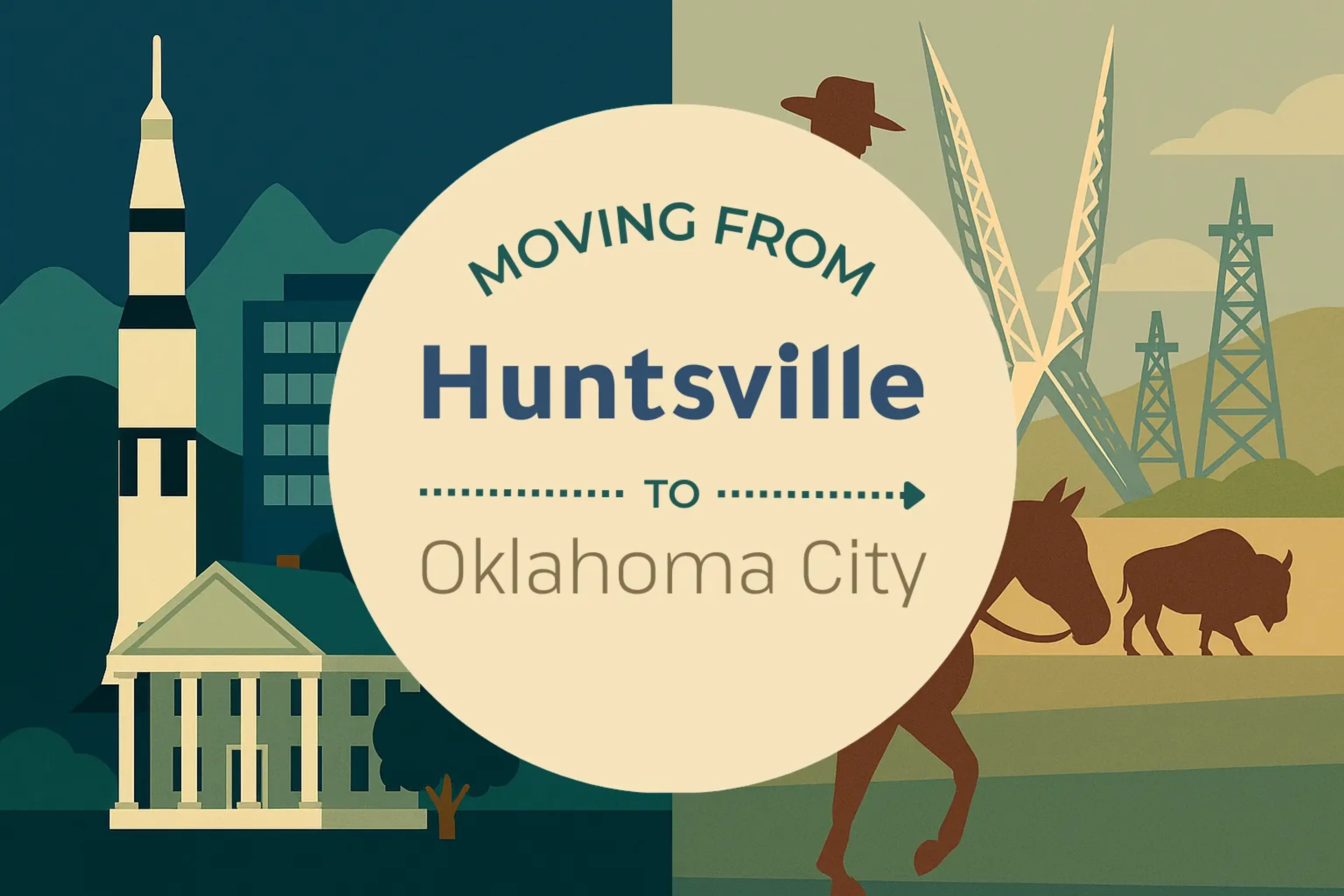 Side-by-side comparison of Huntsville to Oklahoma City moving companies