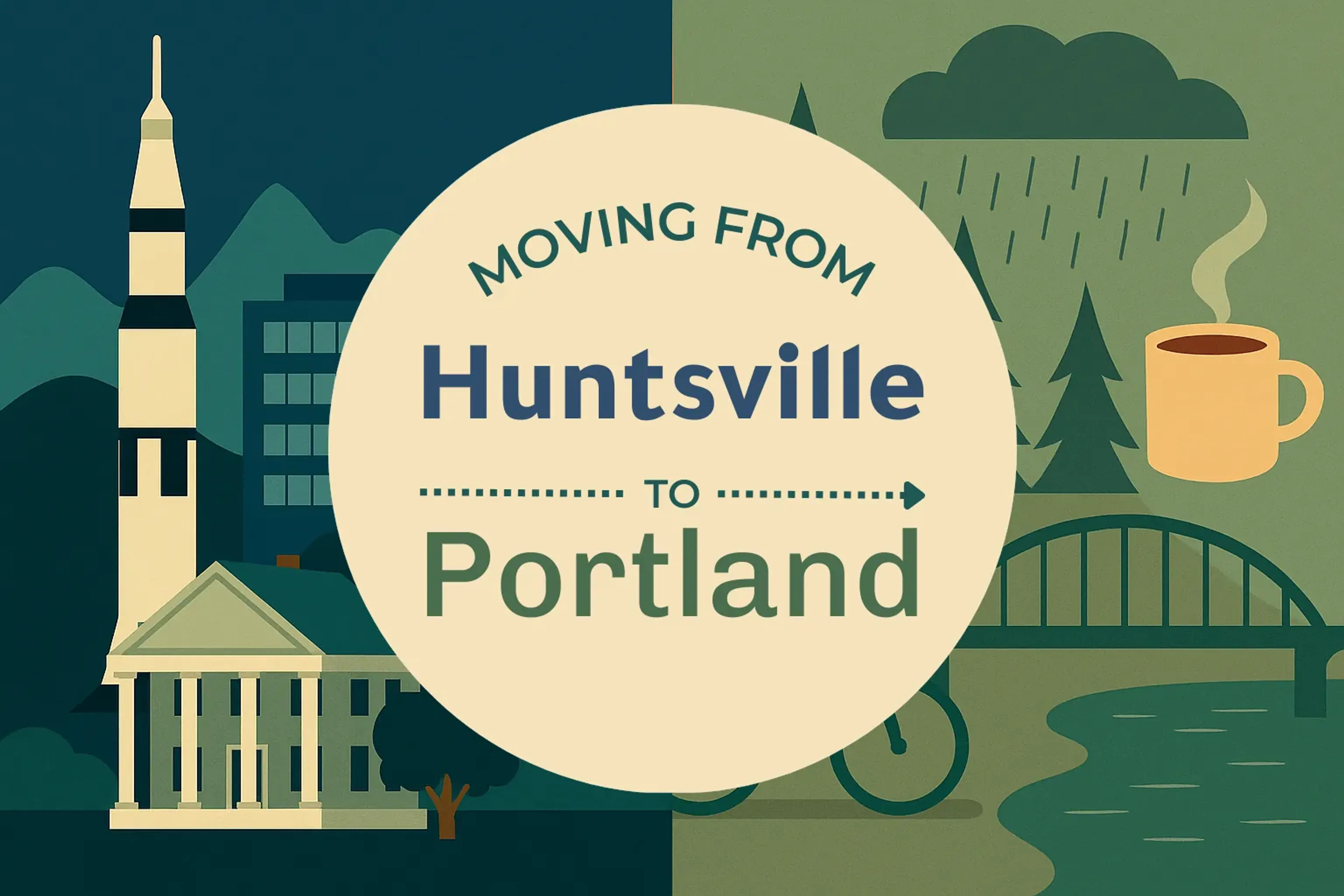 Side-by-side comparison of Huntsville to Portland moving companies