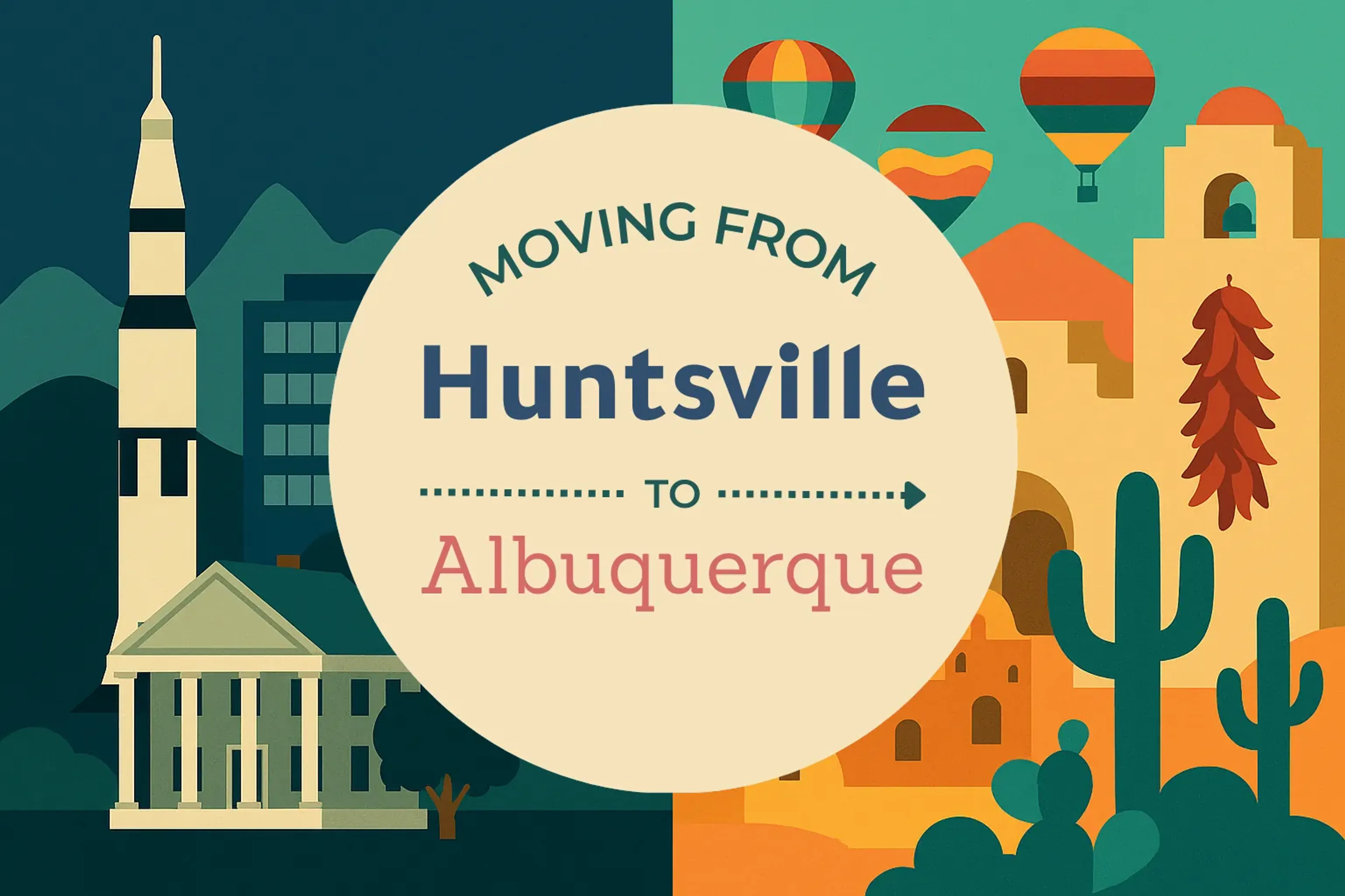Side-by-side comparison of Huntsville to Albuquerque moving companies