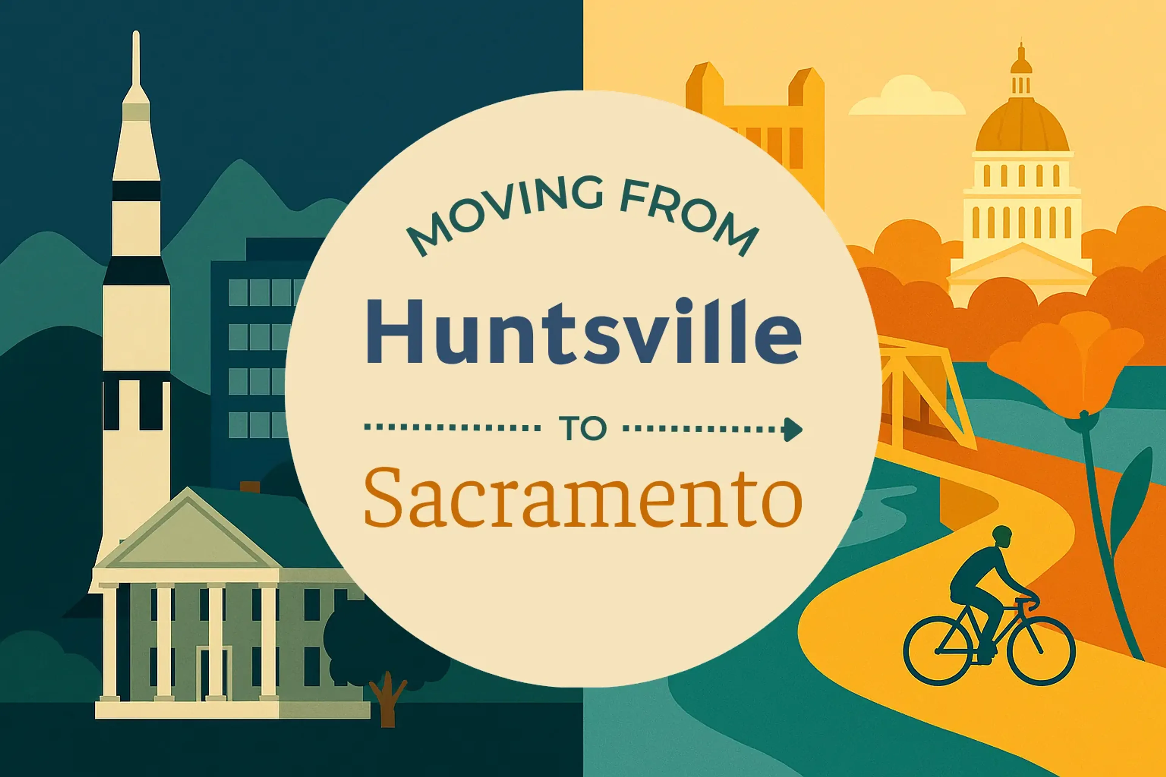 Side-by-side comparison of Huntsville to Sacramento moving companies