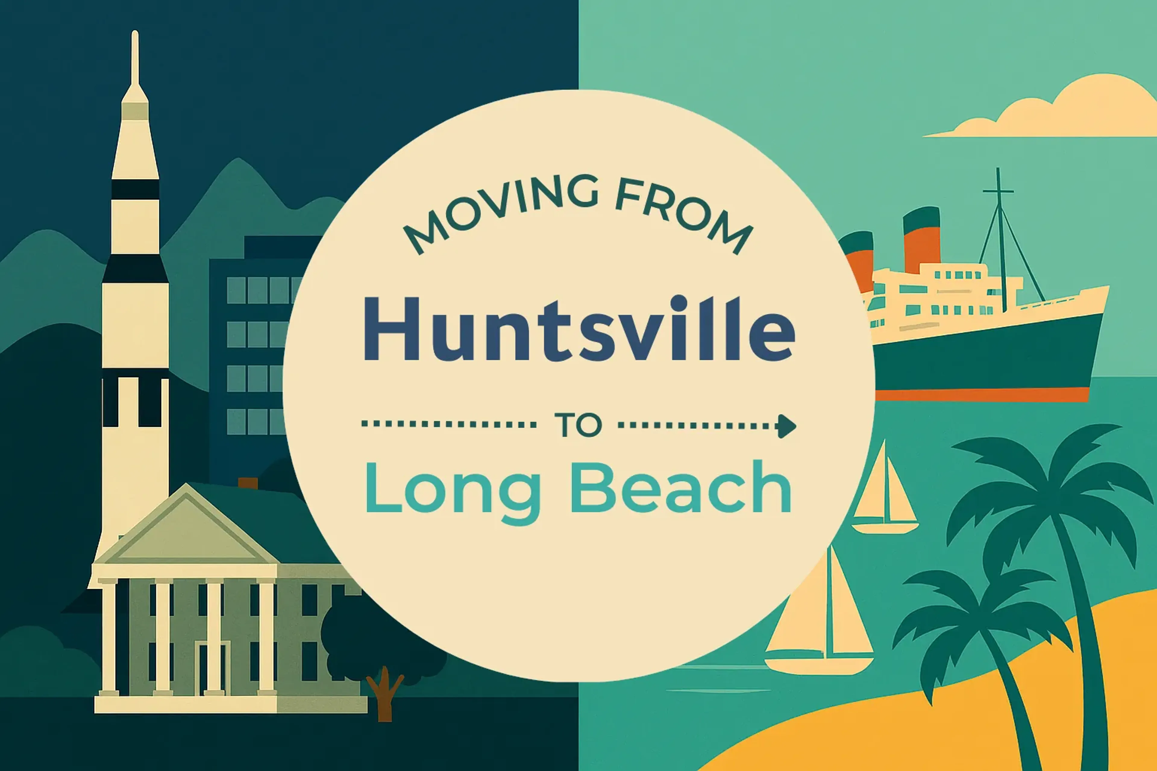 Side-by-side comparison of Huntsville to Long Beach moving companies