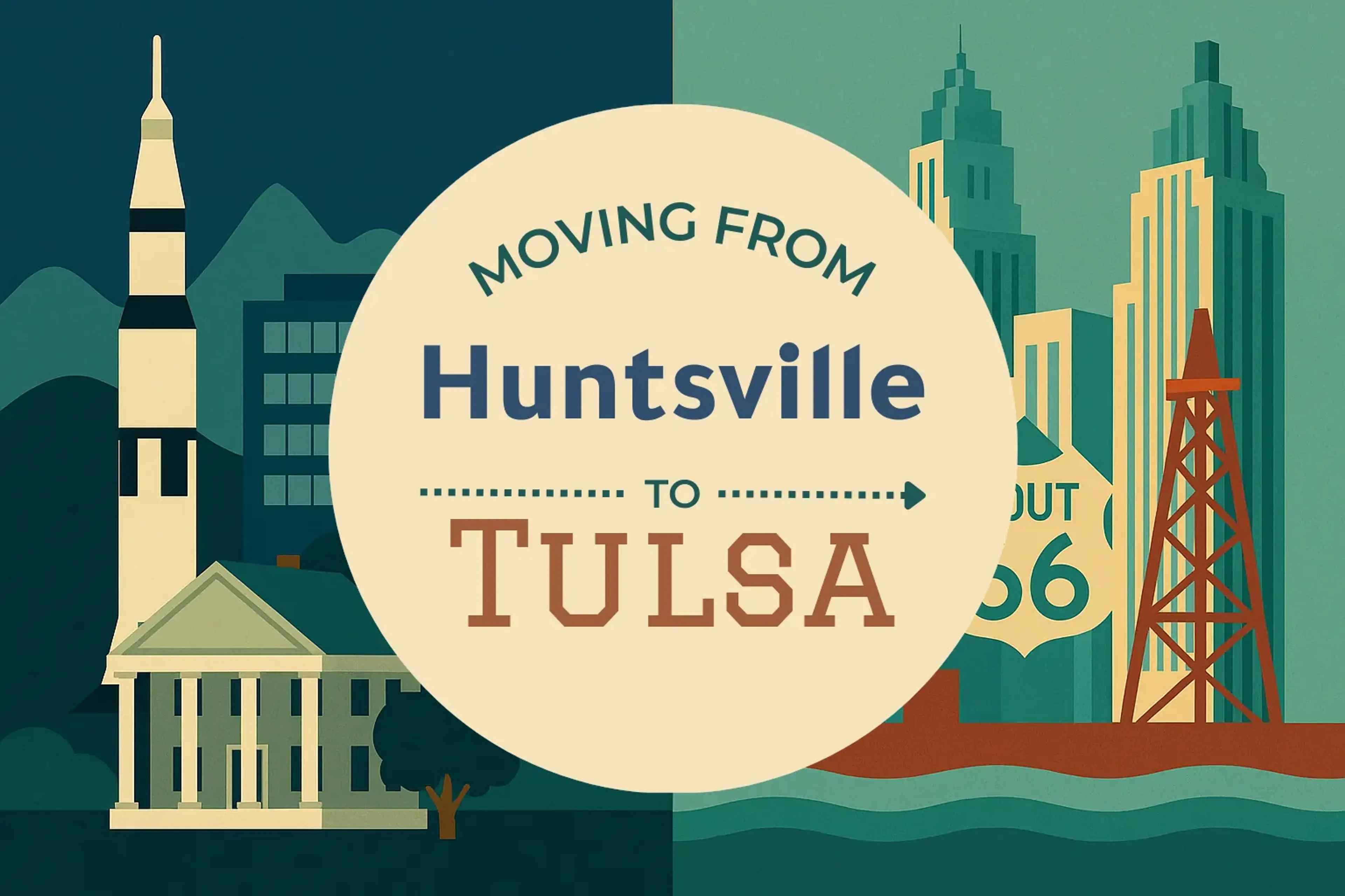 Side-by-side comparison of Huntsville to Tulsa moving companies