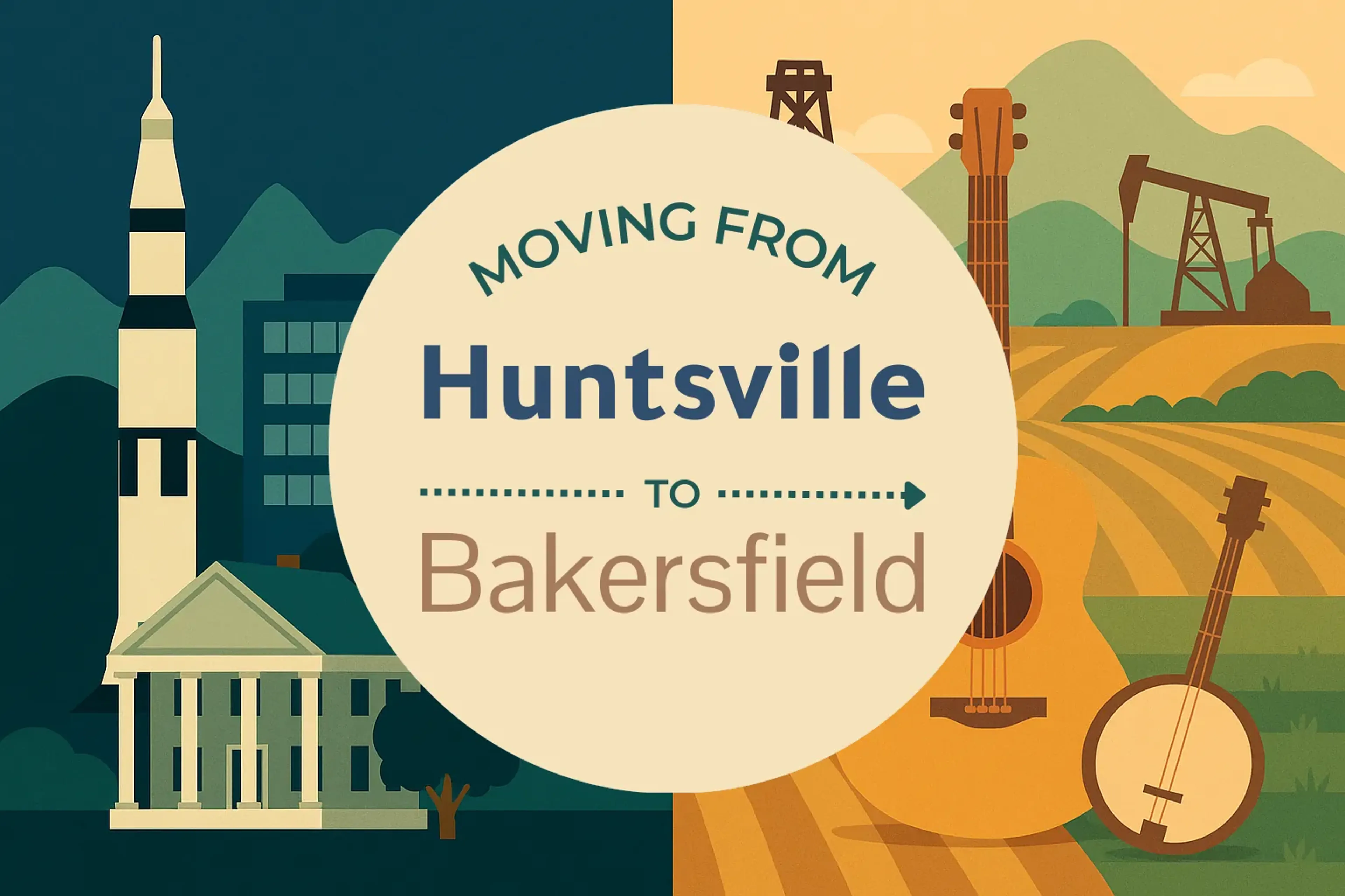 Side-by-side comparison of Huntsville to Bakersfield moving companies