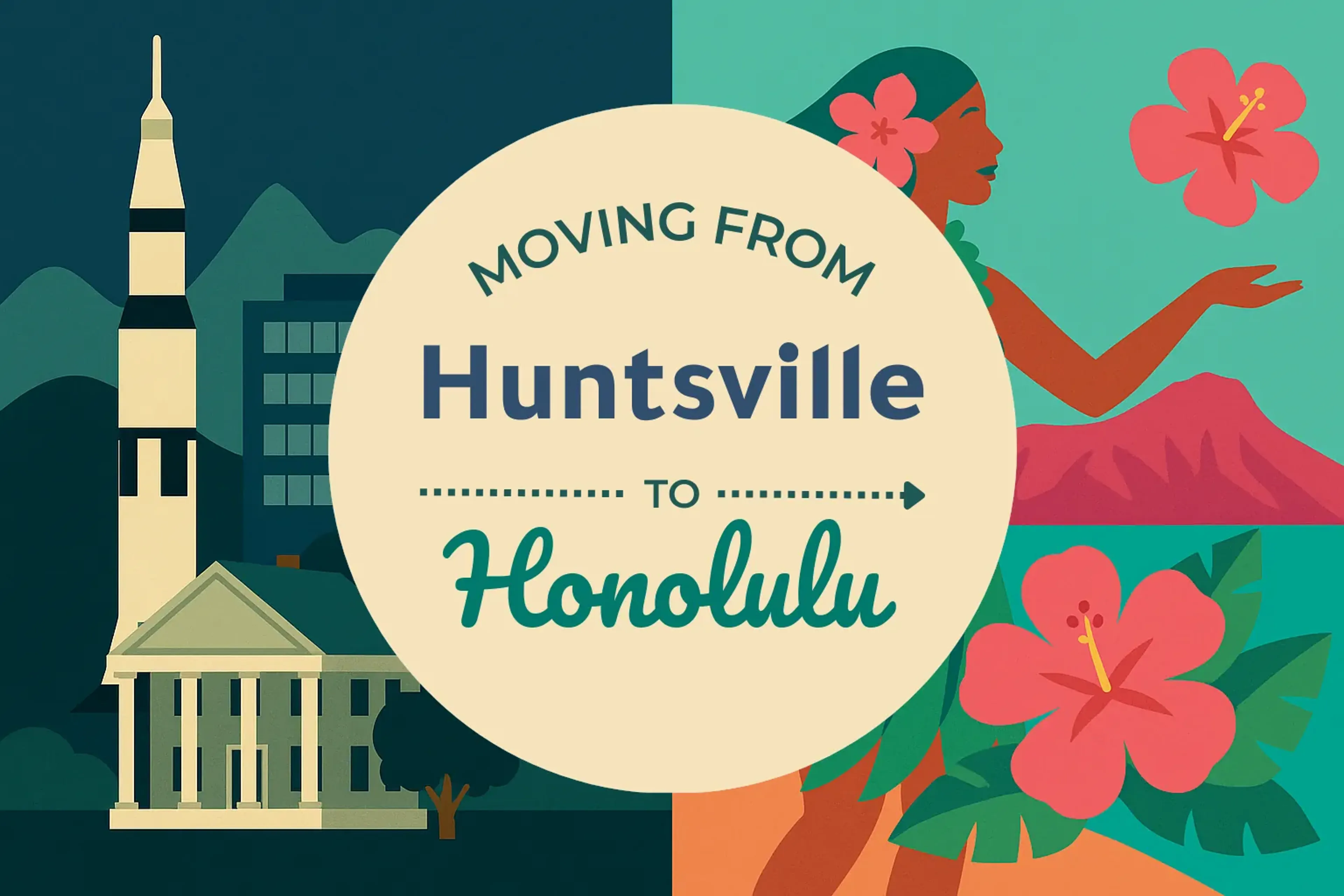Side-by-side comparison of Huntsville to Honolulu moving companies