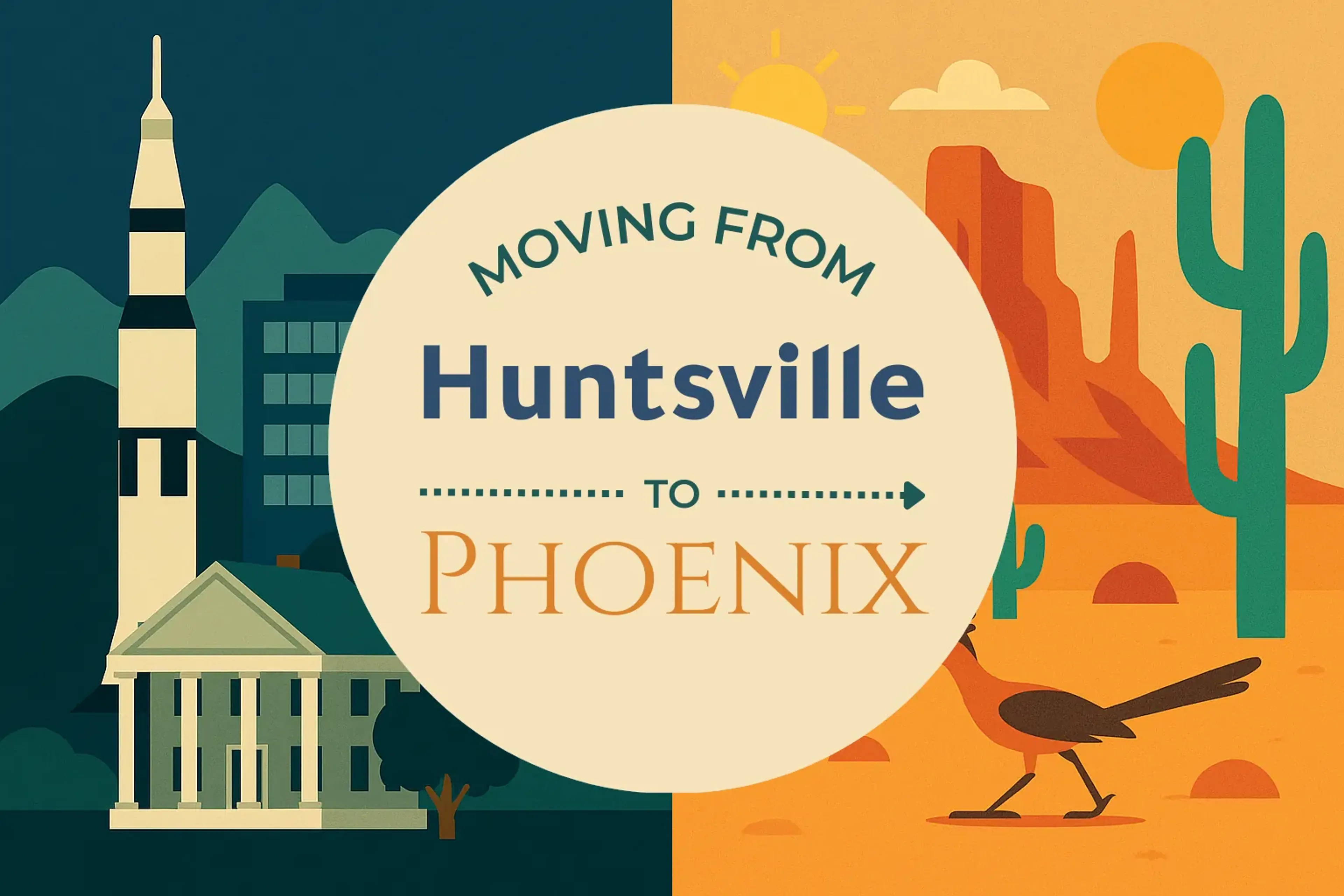 Side-by-side comparison of Huntsville to Phoenix moving companies