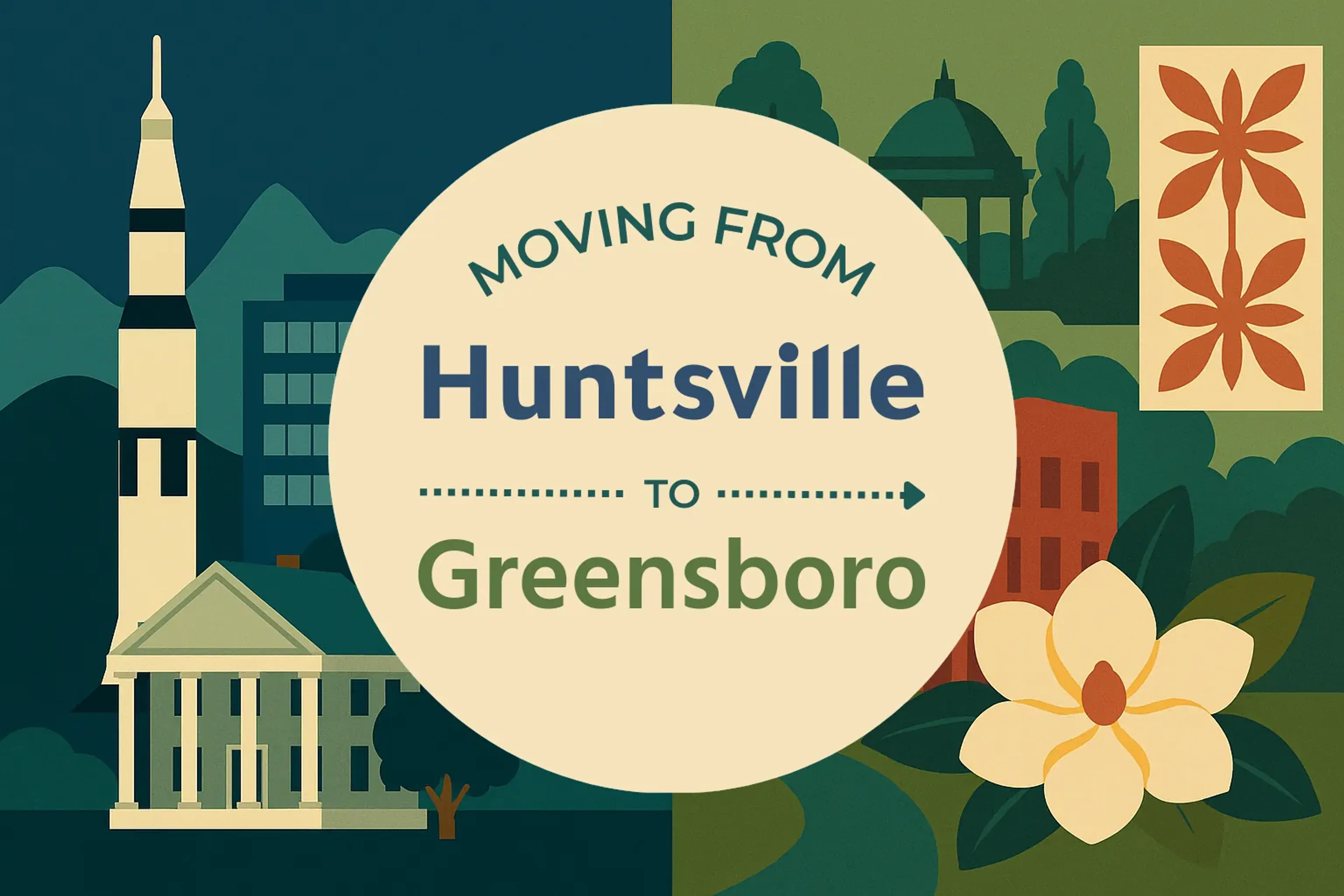 Side-by-side comparison of Huntsville to Greensboro moving companies