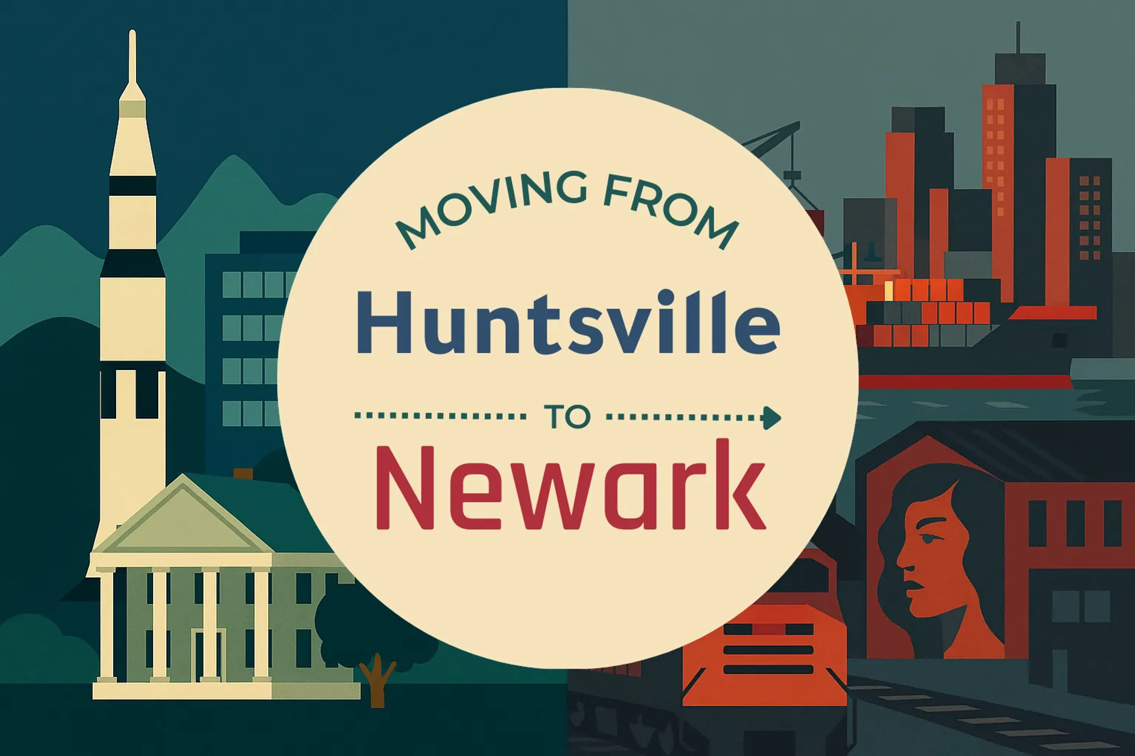 Side-by-side comparison of Huntsville to Newark moving companies