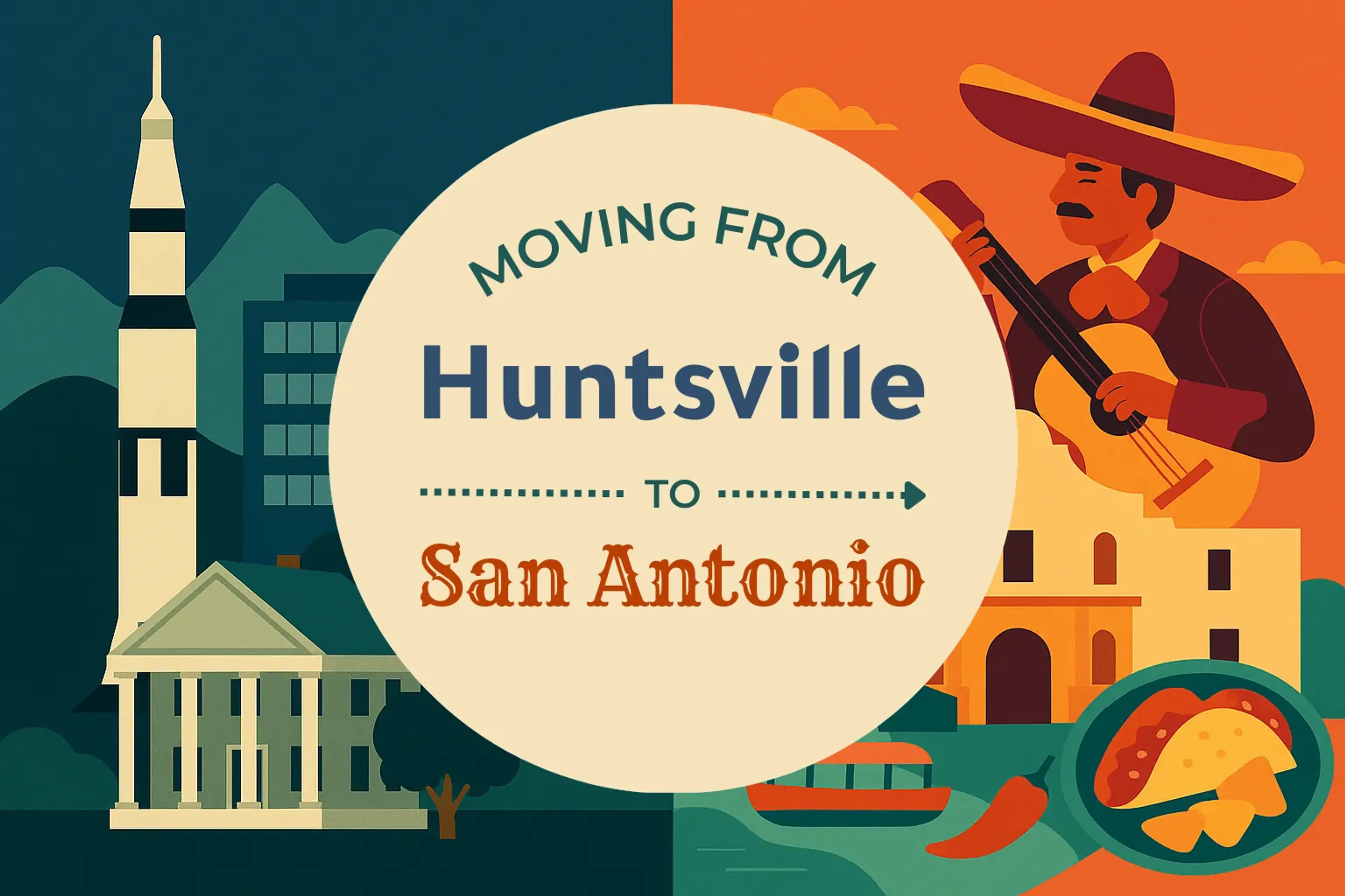 Side-by-side comparison of Huntsville to San Antonio moving companies