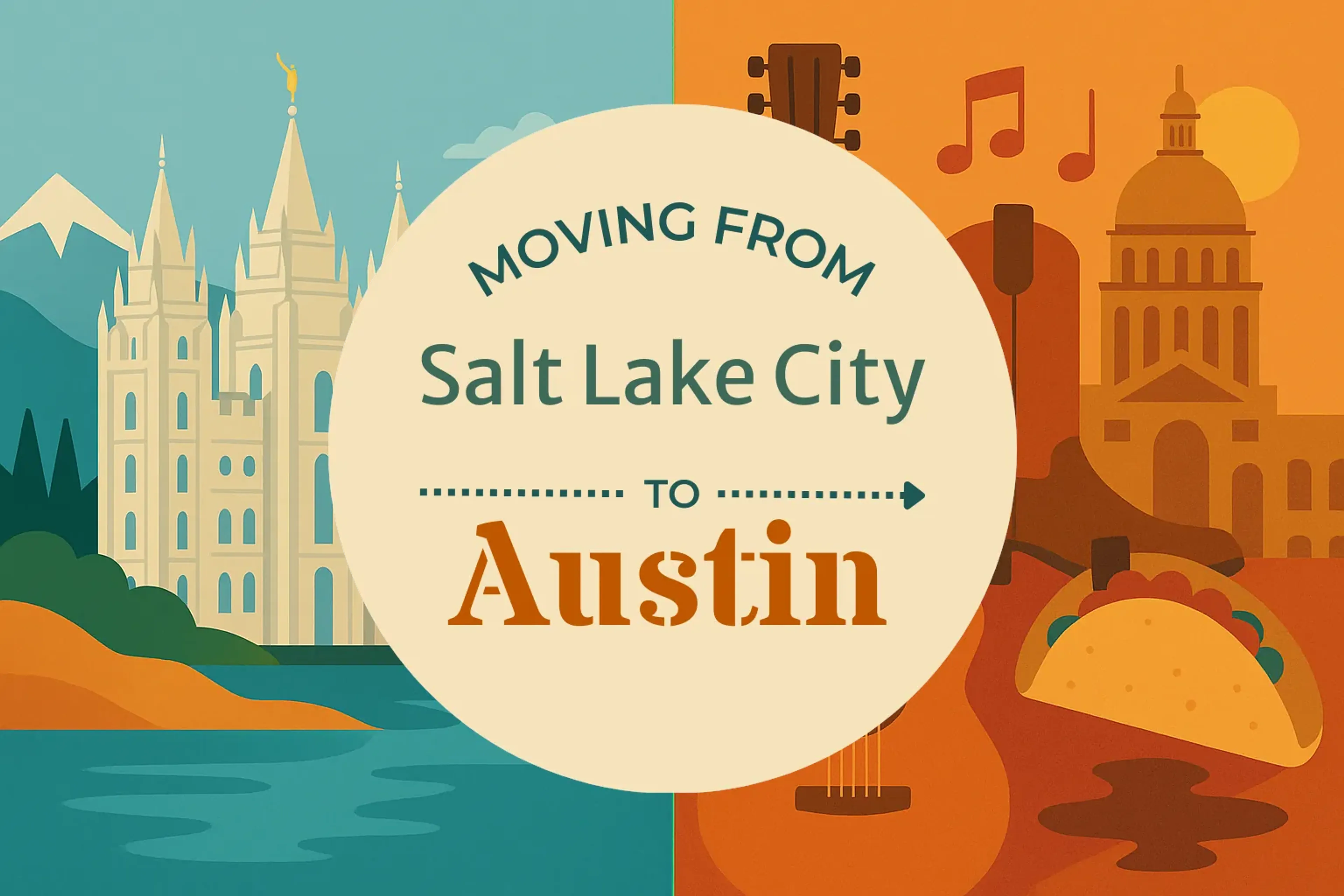 Side-by-side comparison of Salt Lake City to Austin moving companies