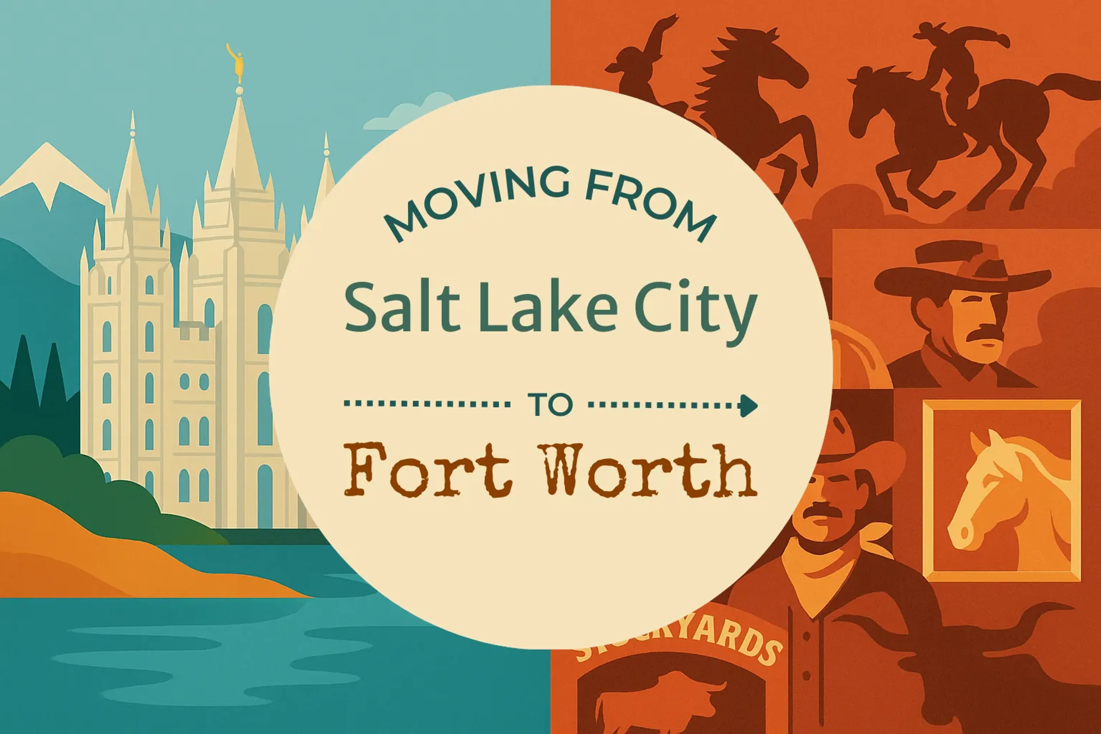 Side-by-side comparison of Salt Lake City to Fort Worth moving companies