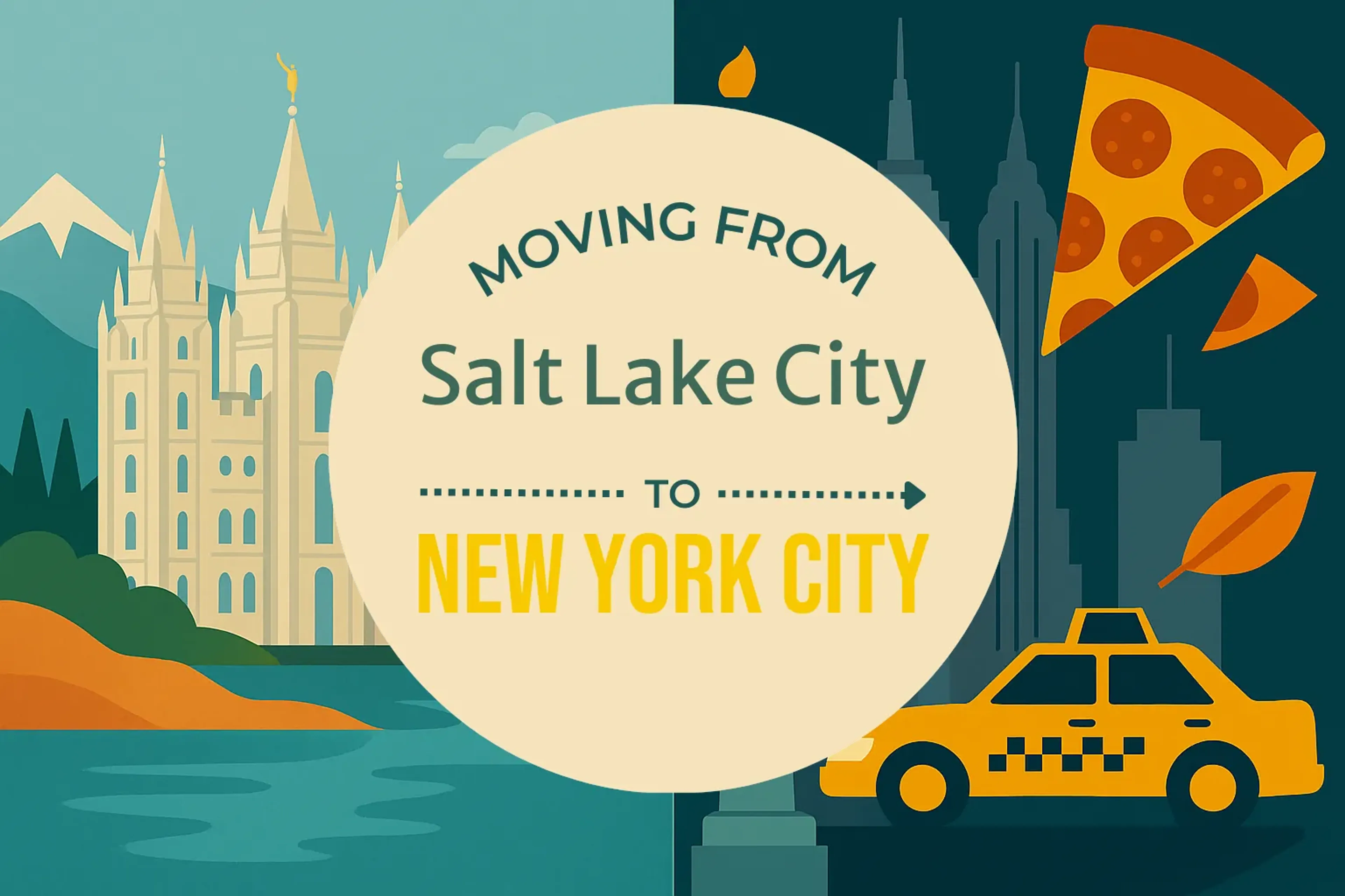 Side-by-side comparison of Salt Lake City to New York City moving companies