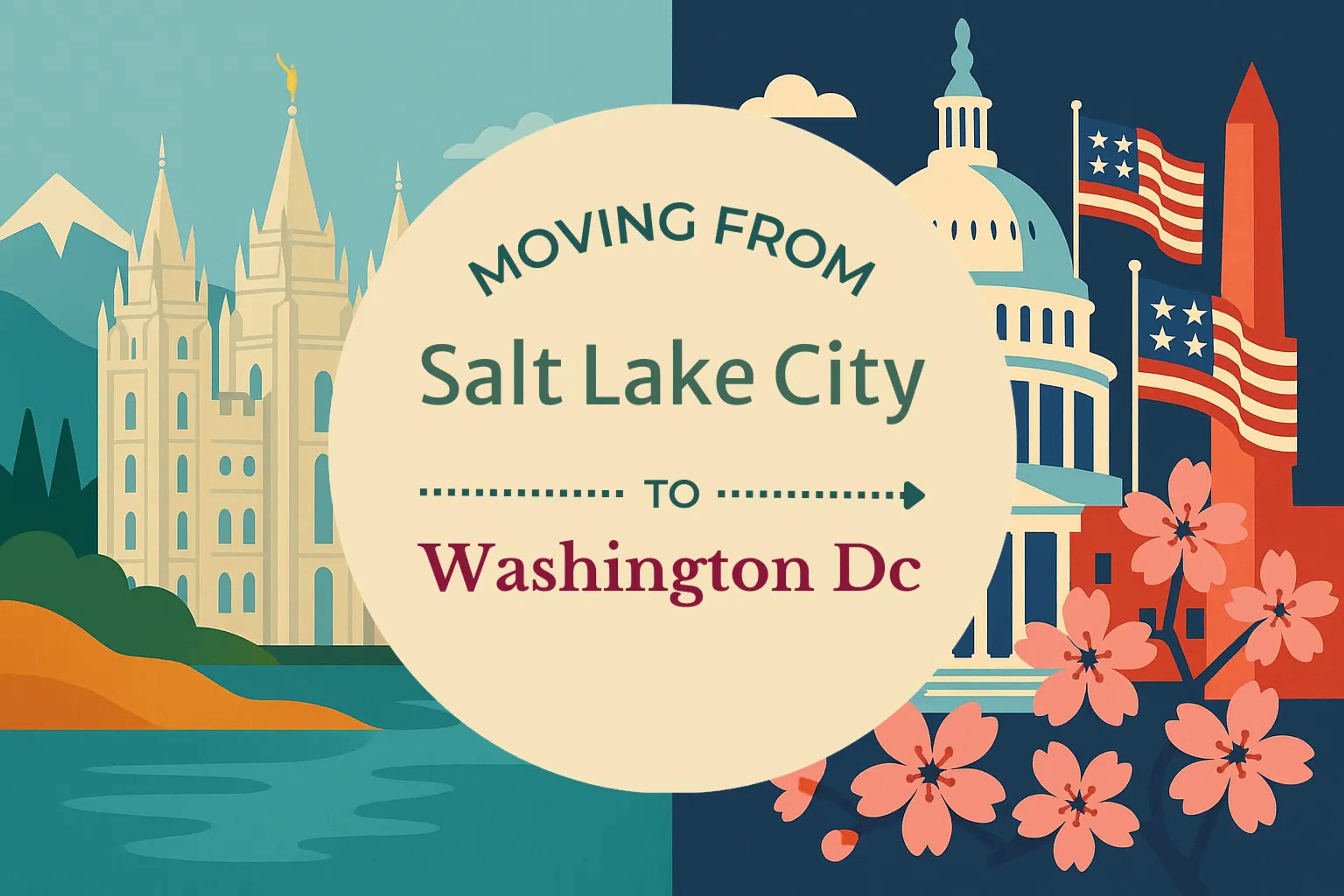 Side-by-side comparison of Salt Lake City to Washington DC moving companies