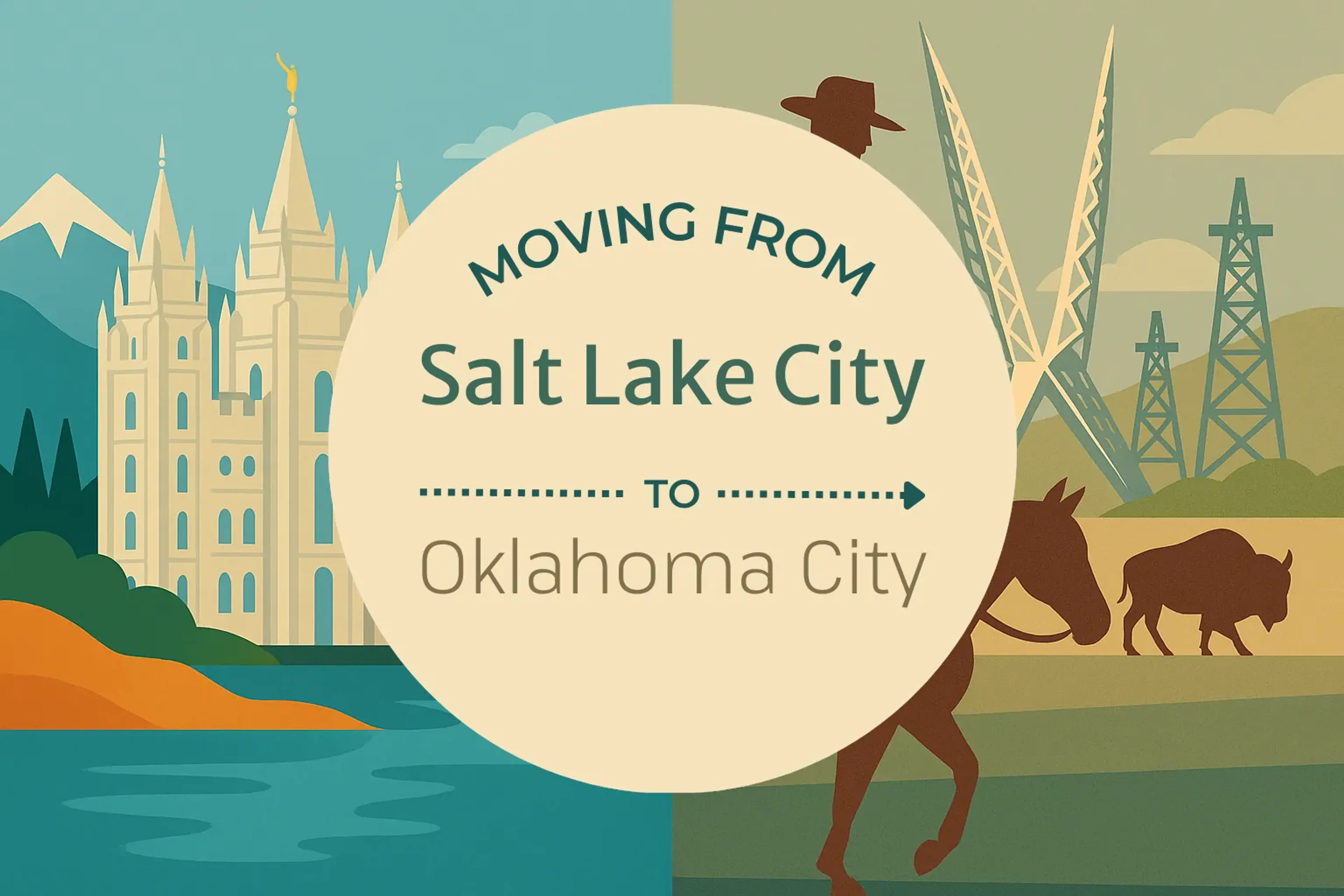 Side-by-side comparison of Salt Lake City to Oklahoma City moving companies