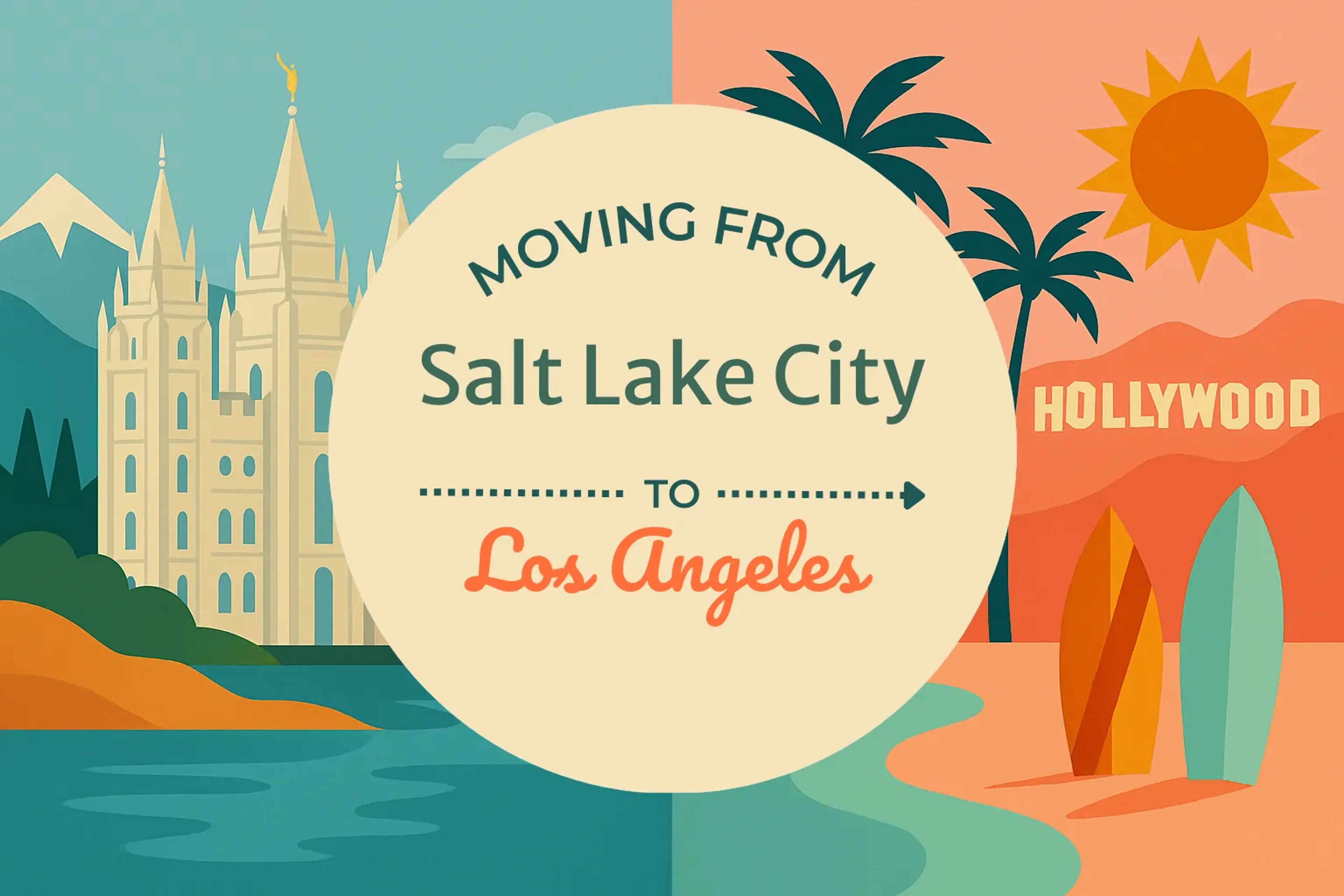 Side-by-side comparison of Salt Lake City to Los Angeles moving companies