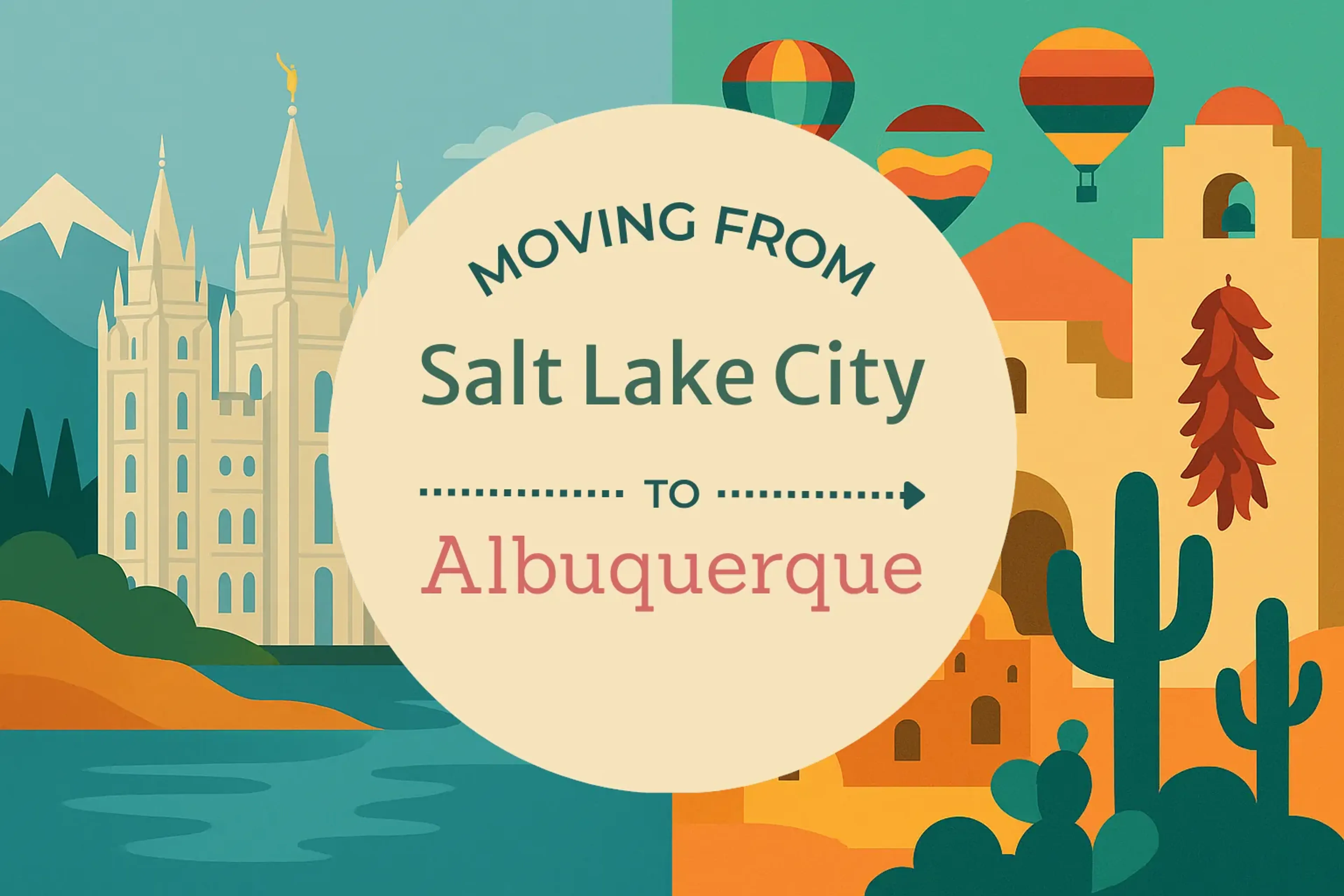 Side-by-side comparison of Salt Lake City to Albuquerque moving companies