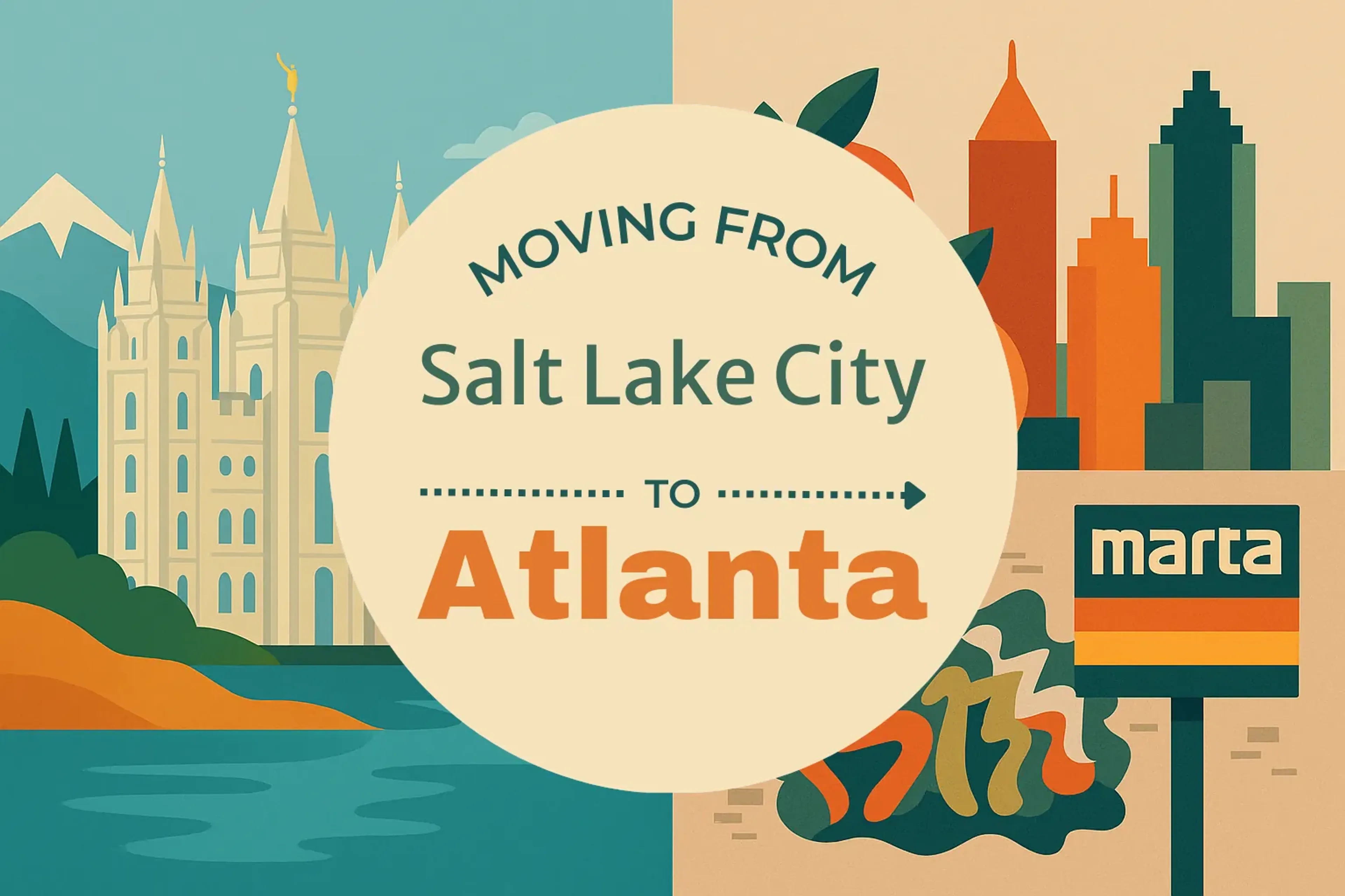 Side-by-side comparison of Salt Lake City to Atlanta moving companies