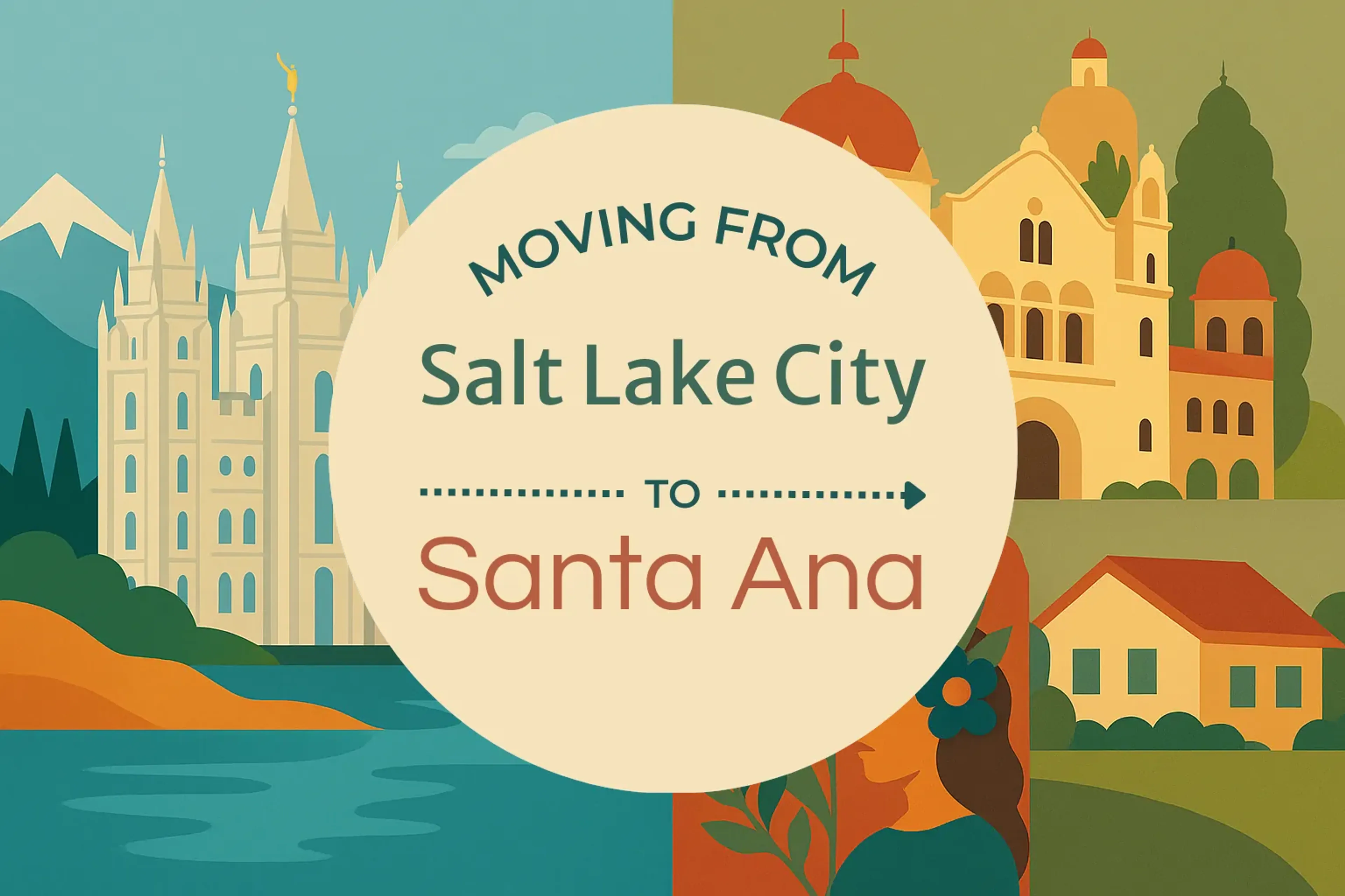 Side-by-side comparison of Salt Lake City to Santa Ana moving companies