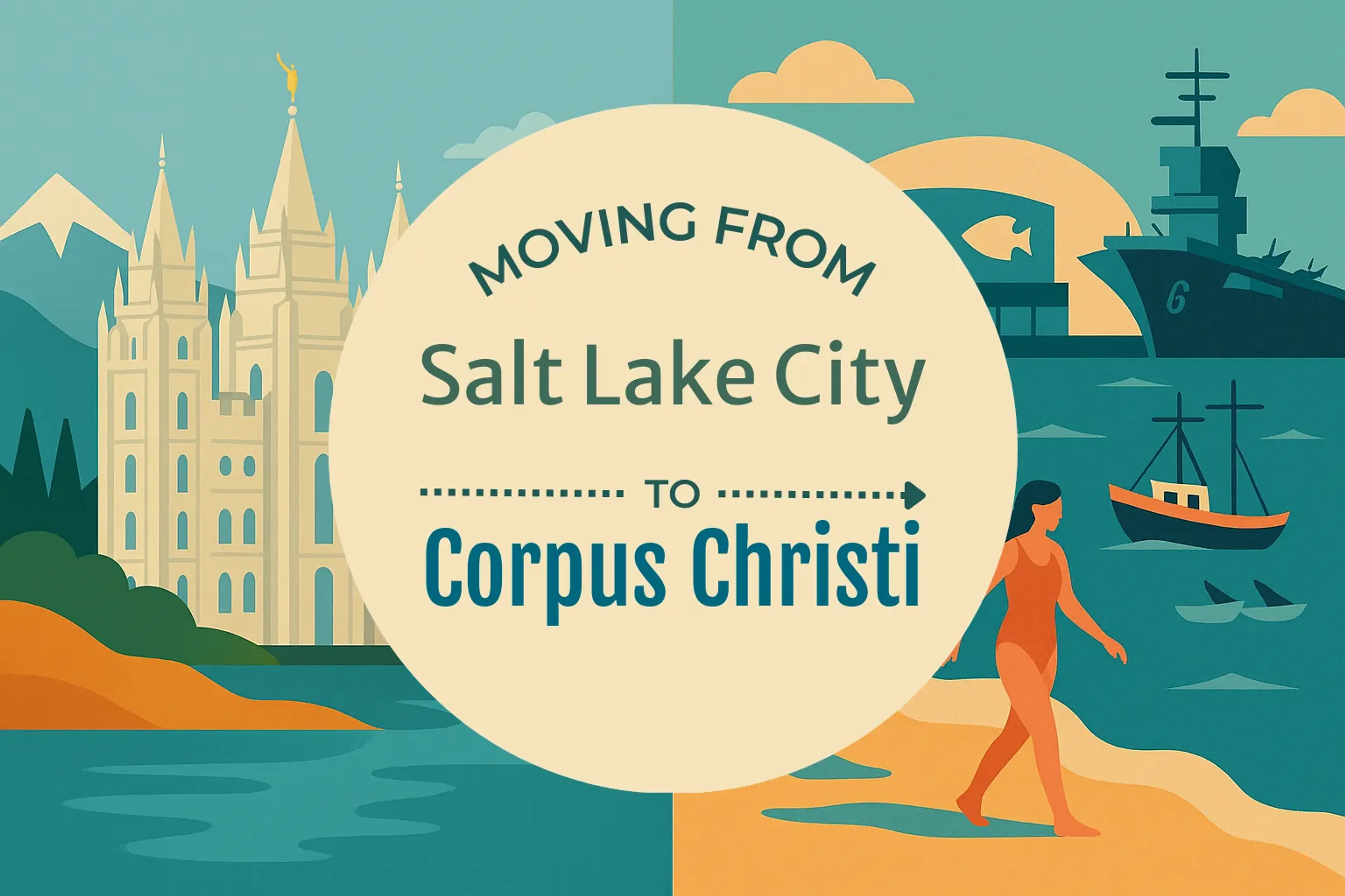 Side-by-side comparison of Salt Lake City to Corpus Christi moving companies