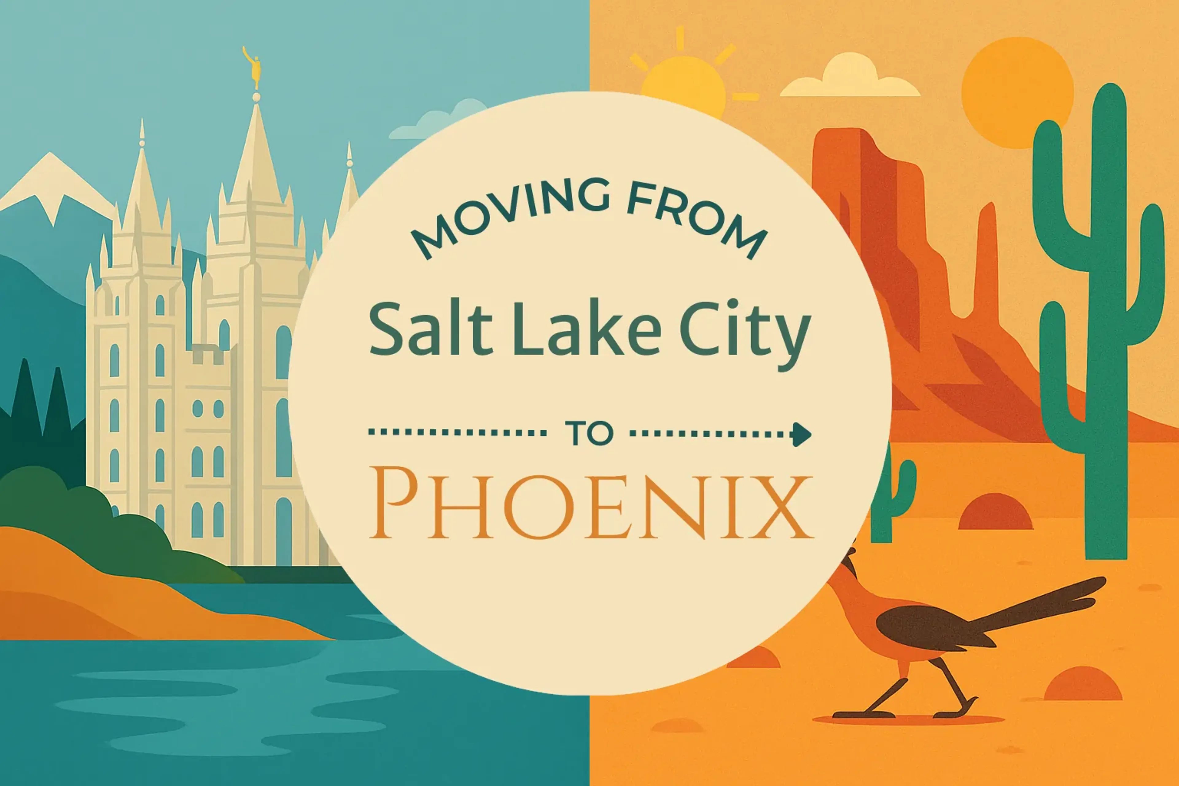 Side-by-side comparison of Salt Lake City to Phoenix moving companies