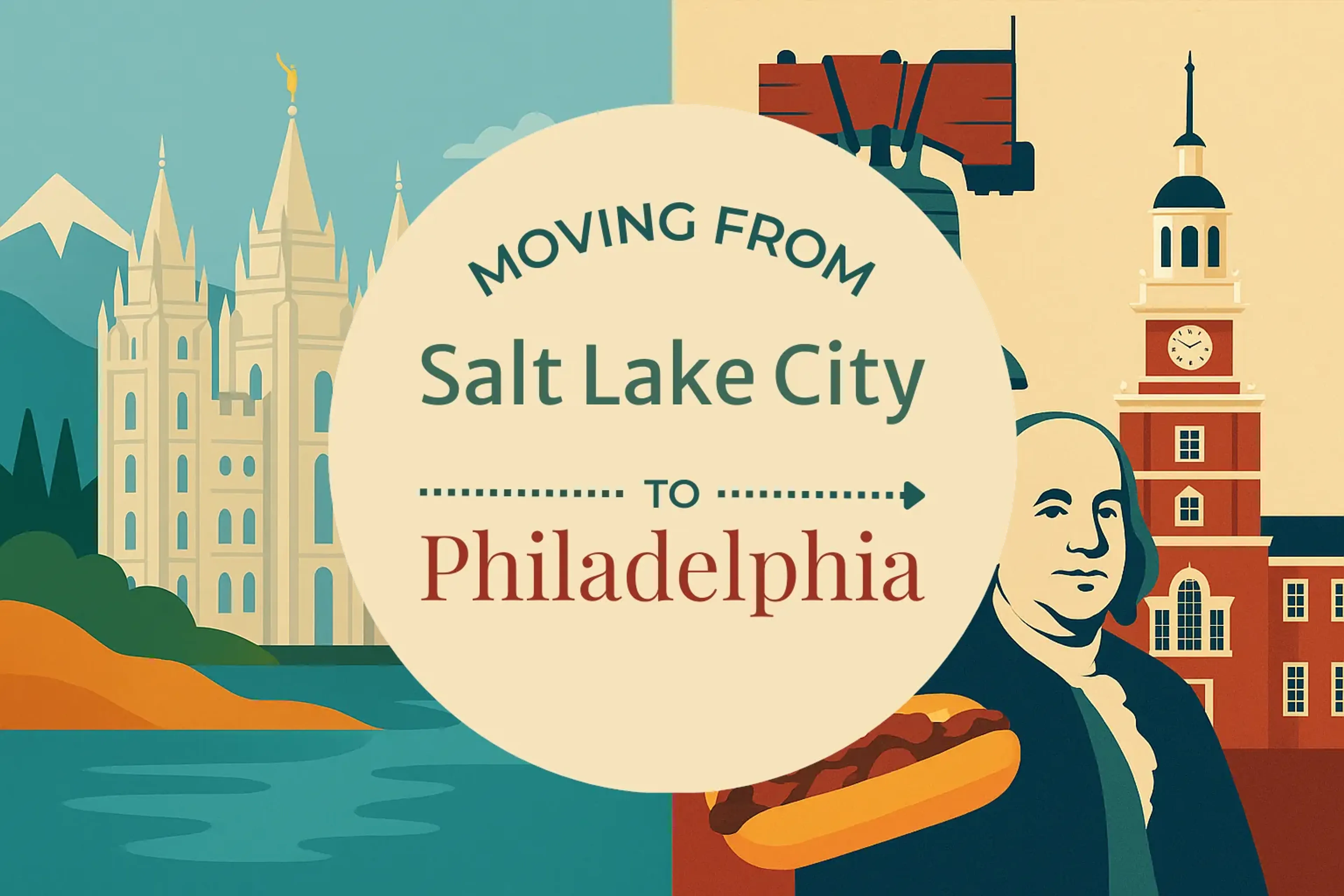 Side-by-side comparison of Salt Lake City to Philadelphia moving companies