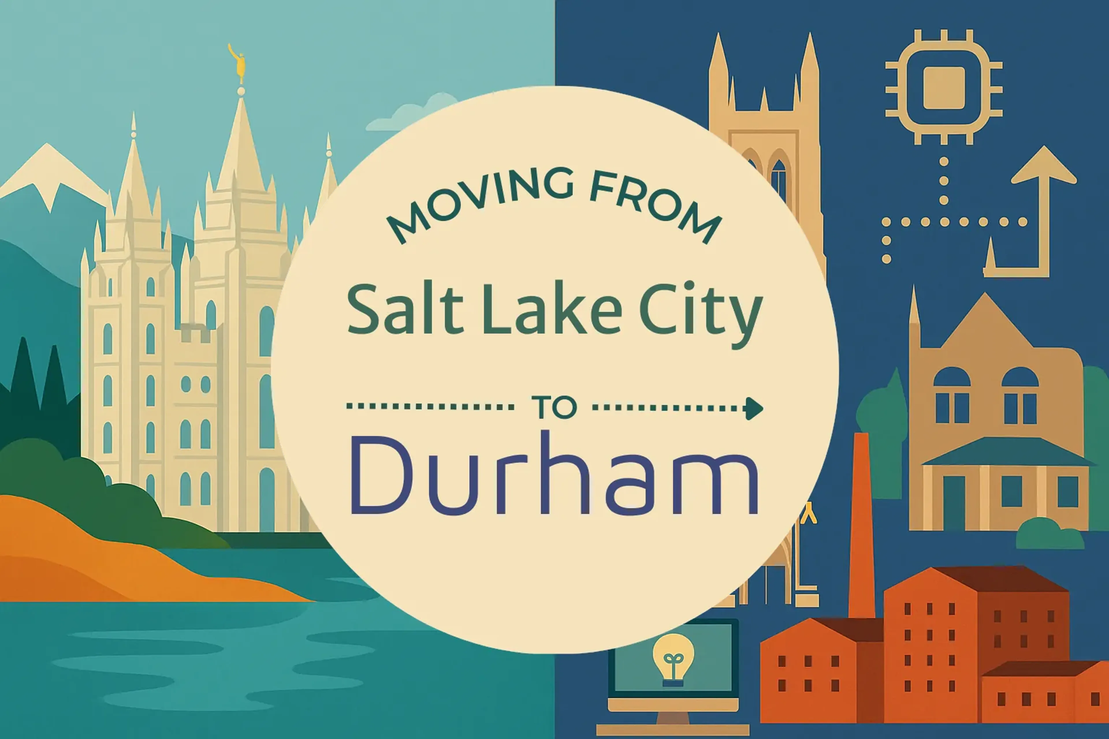 Side-by-side comparison of Salt Lake City to Durham moving companies