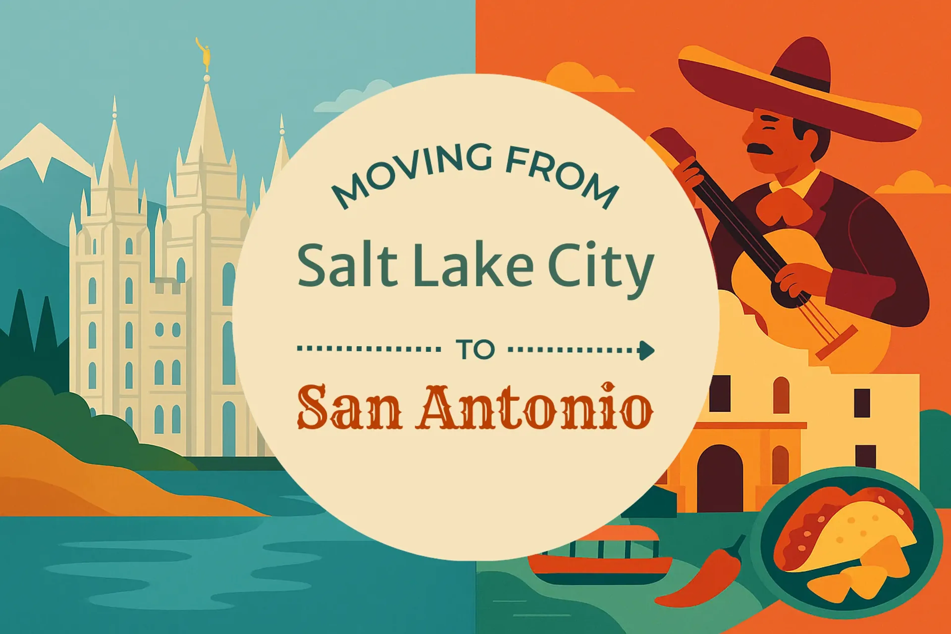 Side-by-side comparison of Salt Lake City to San Antonio moving companies