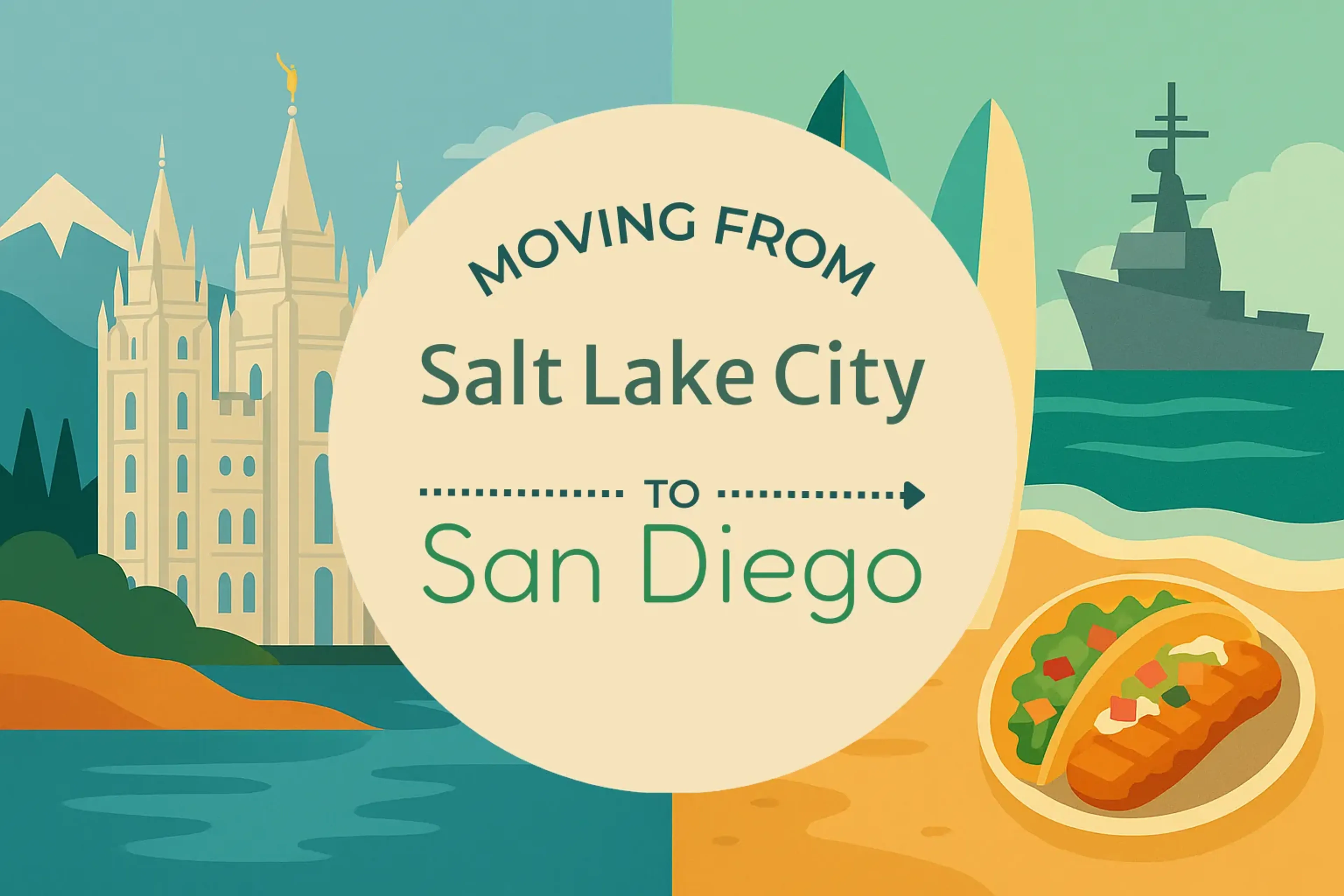 Side-by-side comparison of Salt Lake City to San Diego moving companies