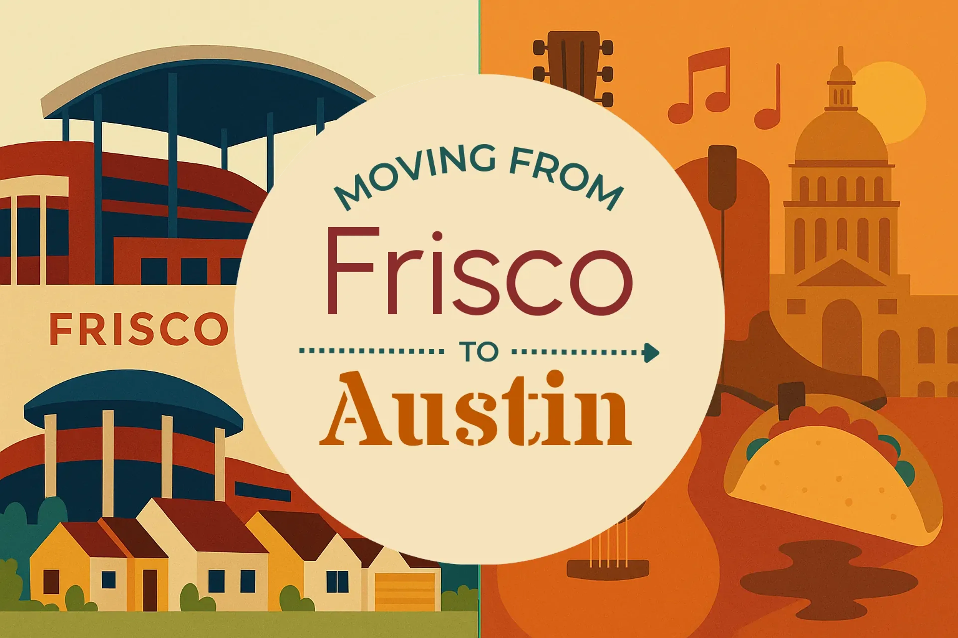 Side-by-side comparison of Frisco to Austin moving companies