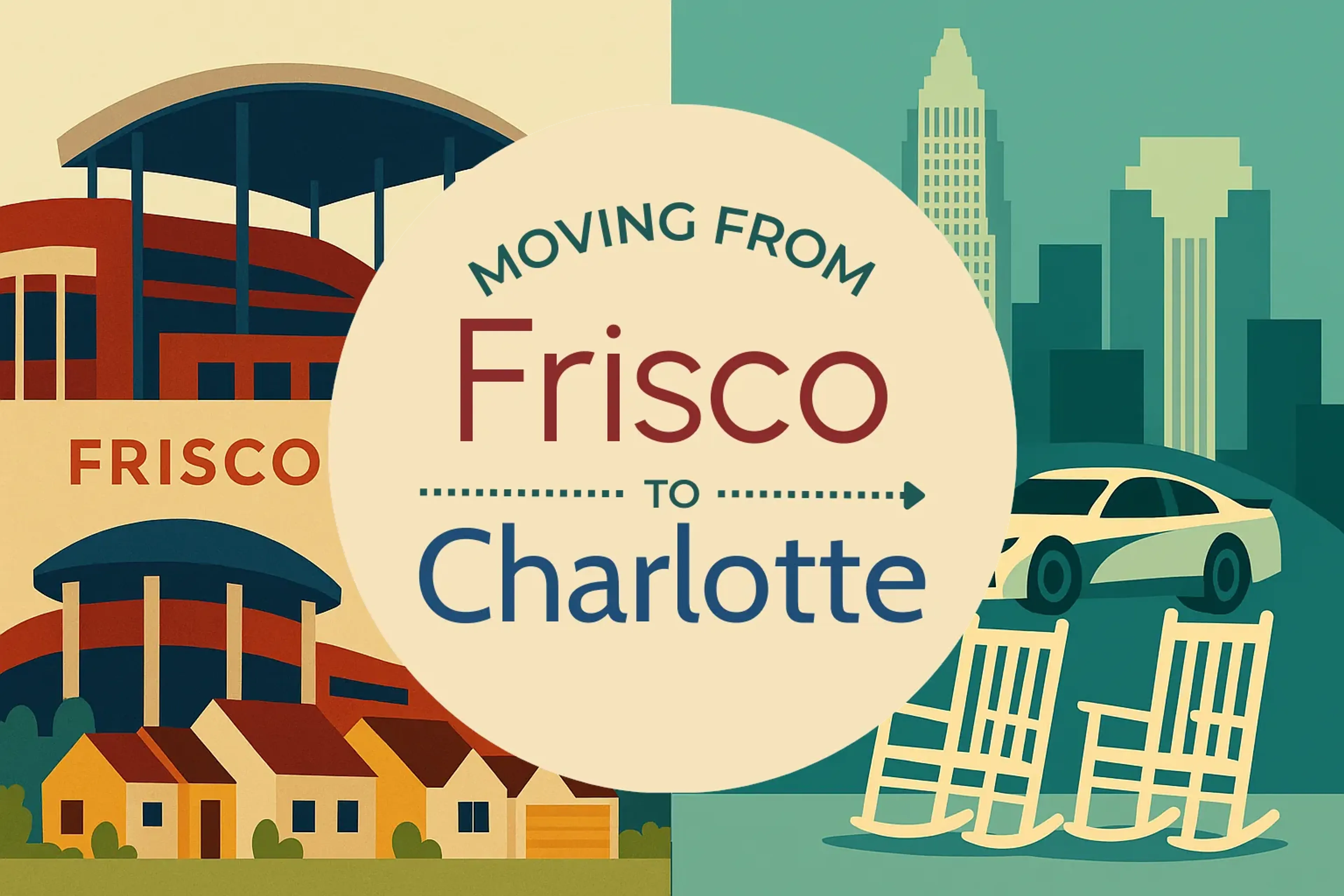 Side-by-side comparison of Frisco to Charlotte moving companies