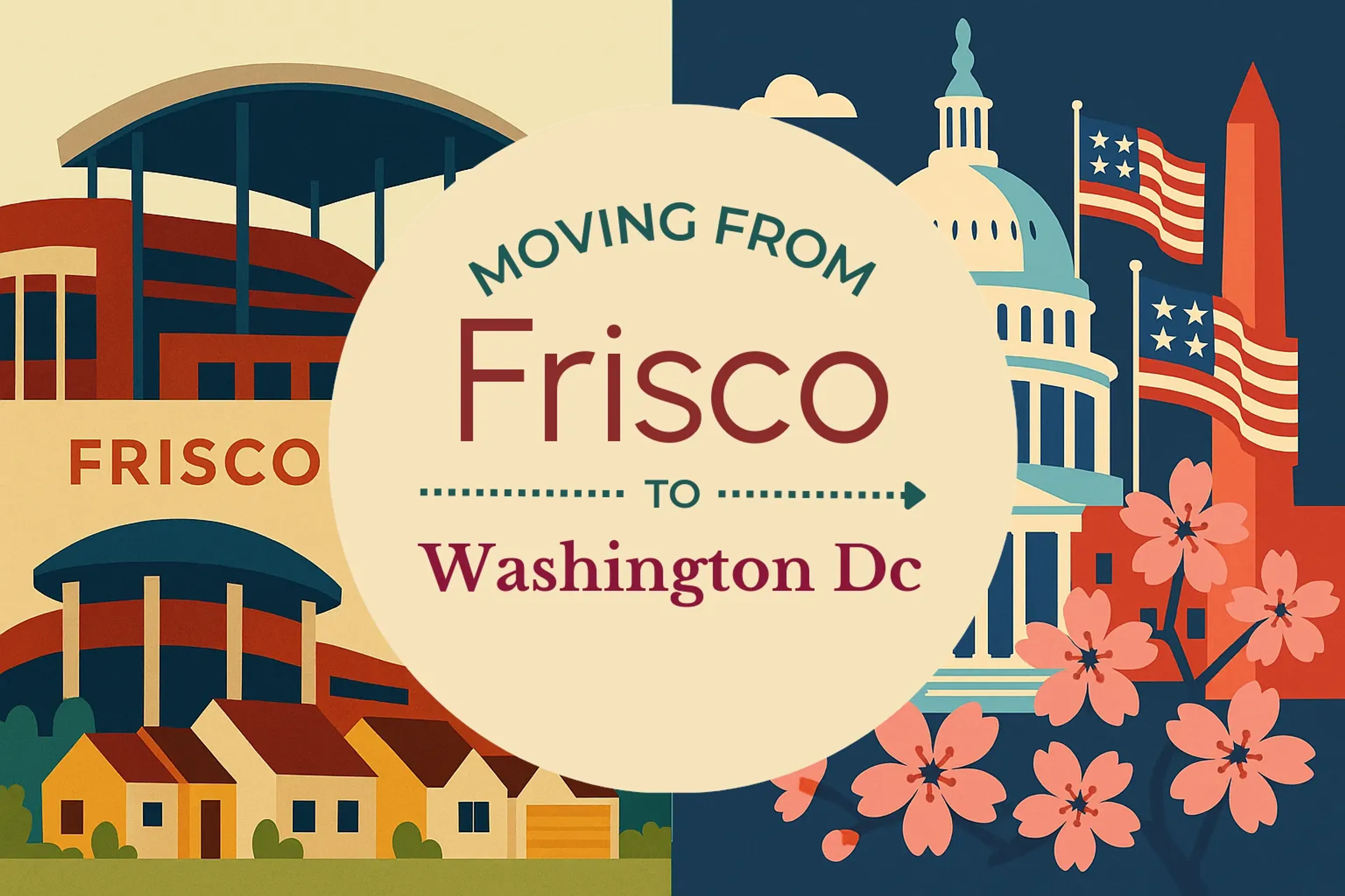 Side-by-side comparison of Frisco to Washington DC moving companies