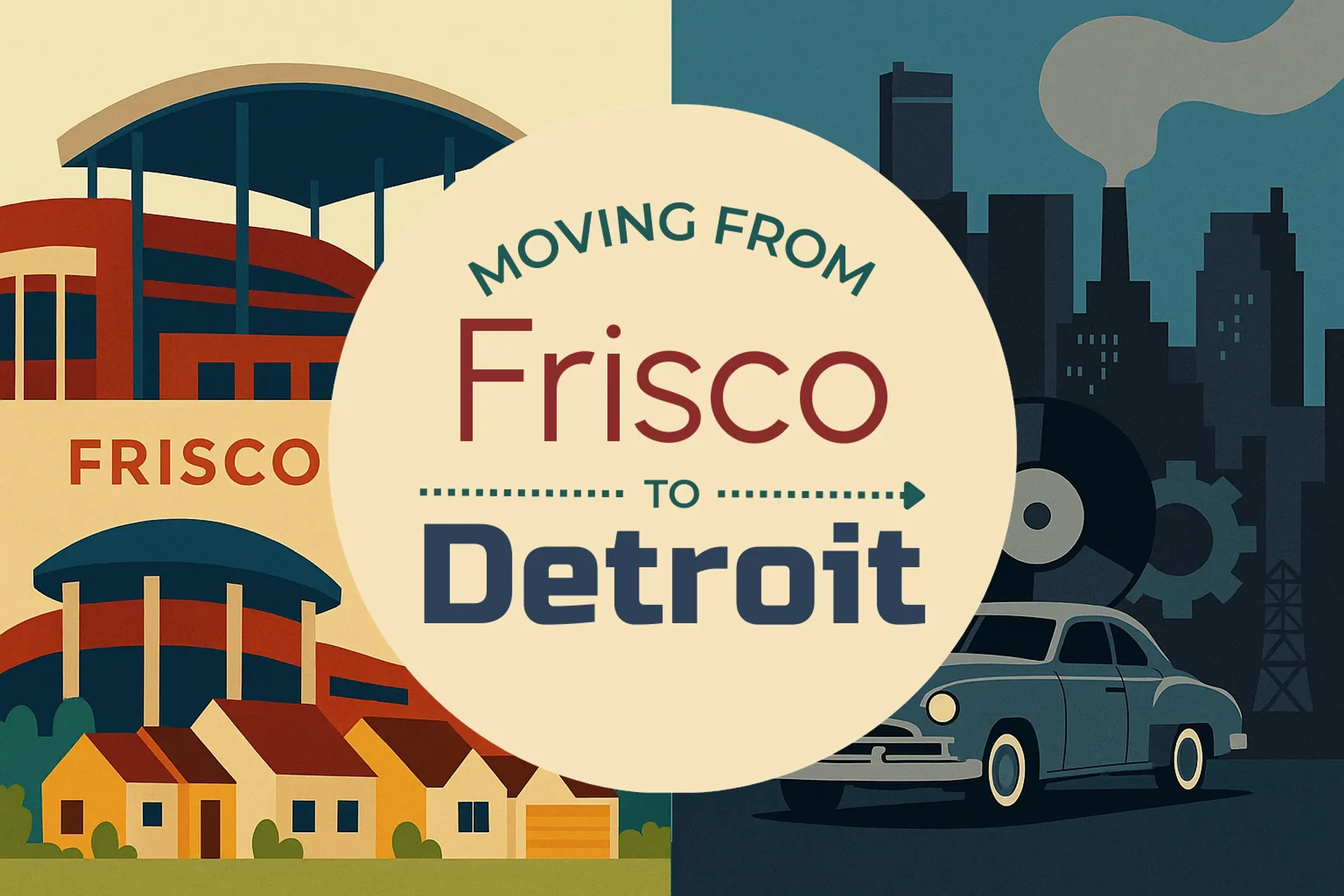 Side-by-side comparison of Frisco to Detroit moving companies