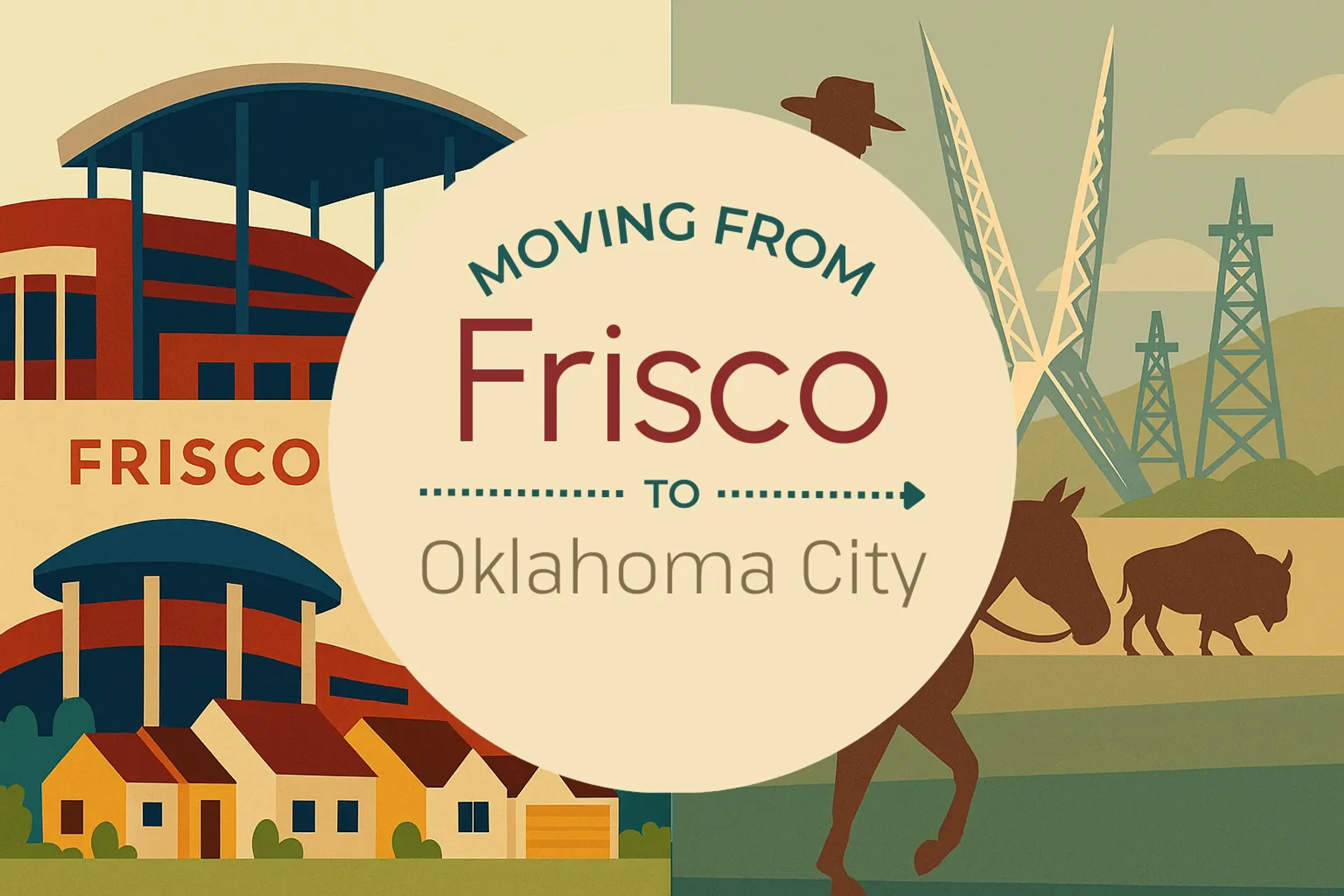 Side-by-side comparison of Frisco to Oklahoma City moving companies