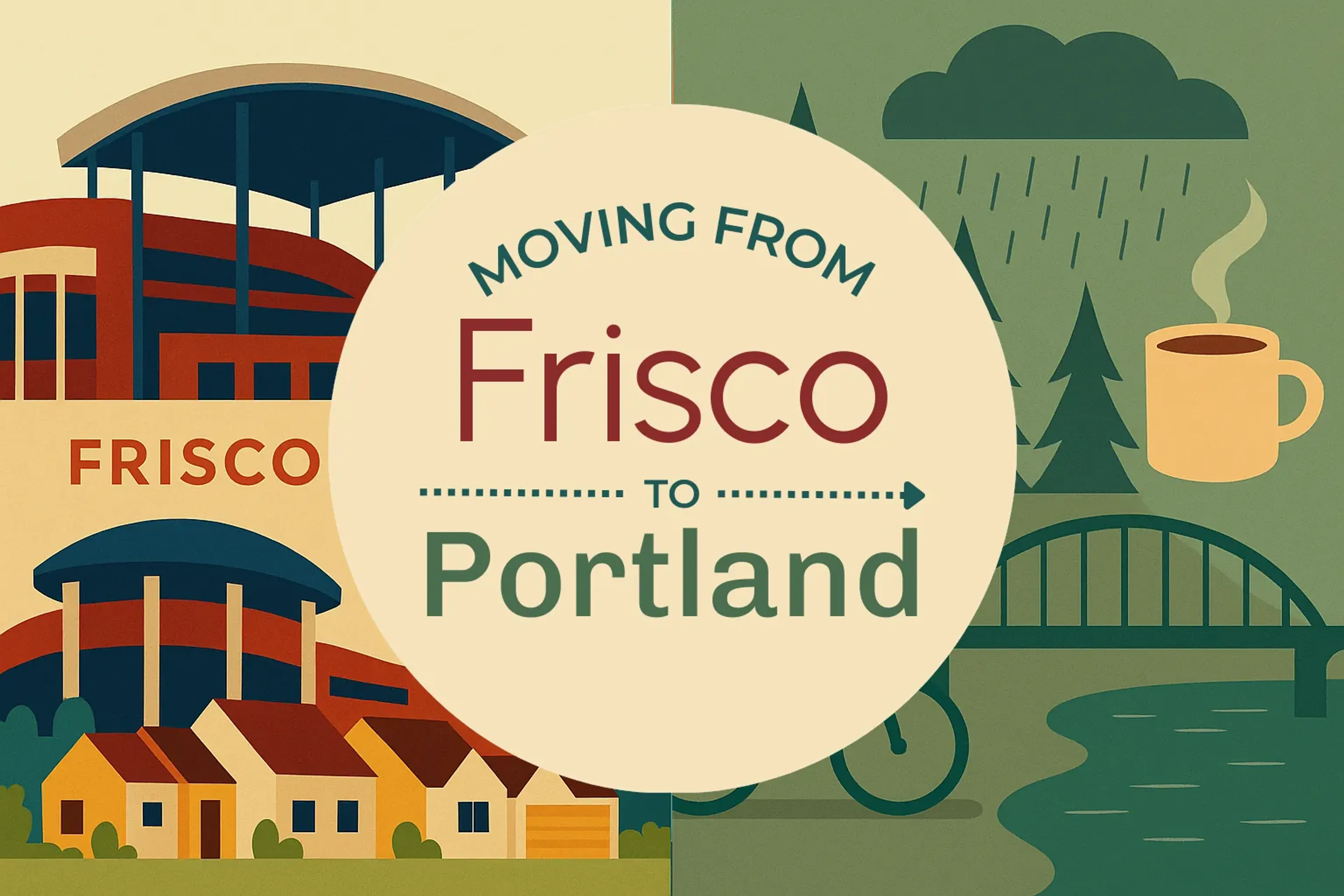 Side-by-side comparison of Frisco to Portland moving companies