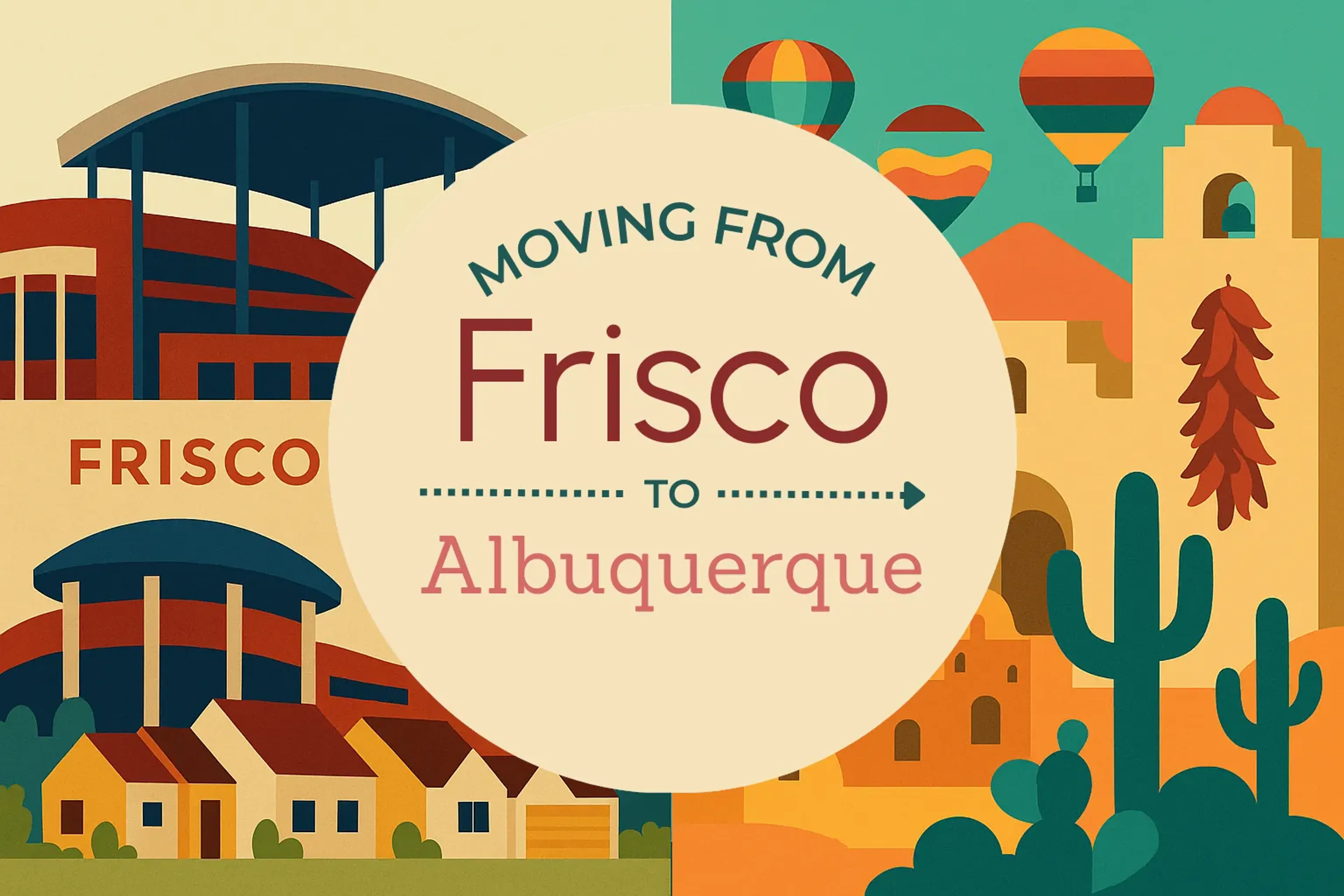 Side-by-side comparison of Frisco to Albuquerque moving companies