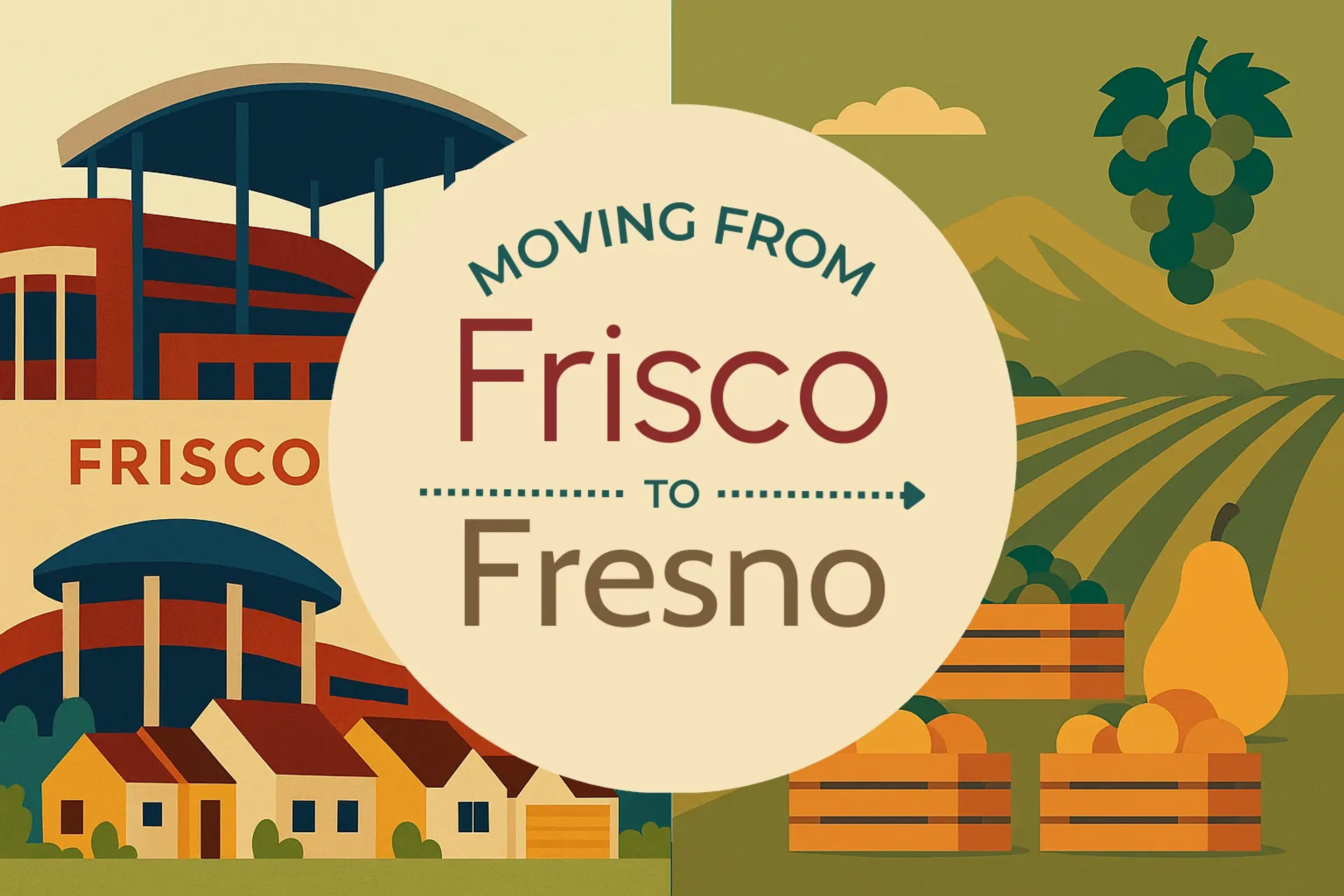 Side-by-side comparison of Frisco to Fresno moving companies