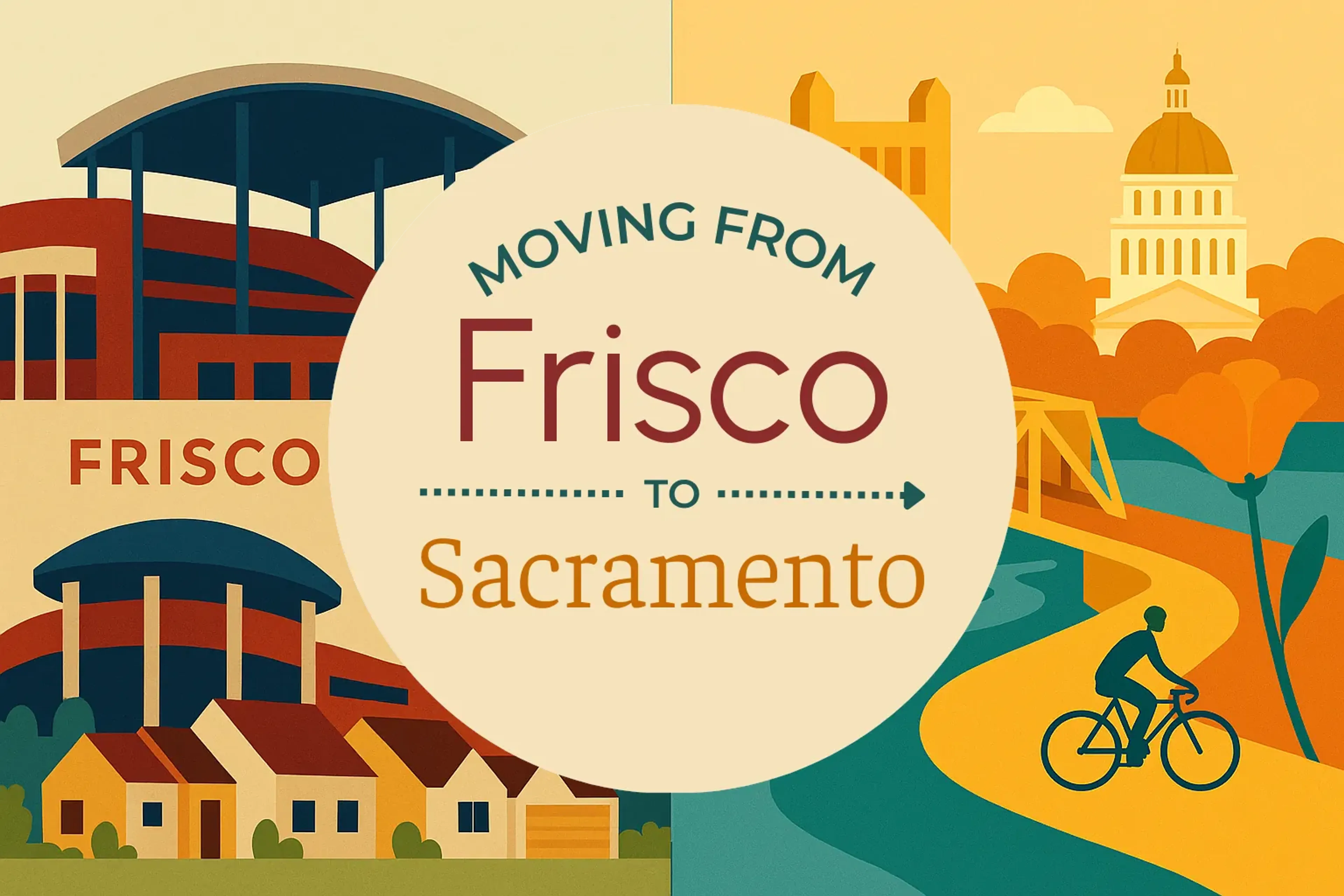 Side-by-side comparison of Frisco to Sacramento moving companies