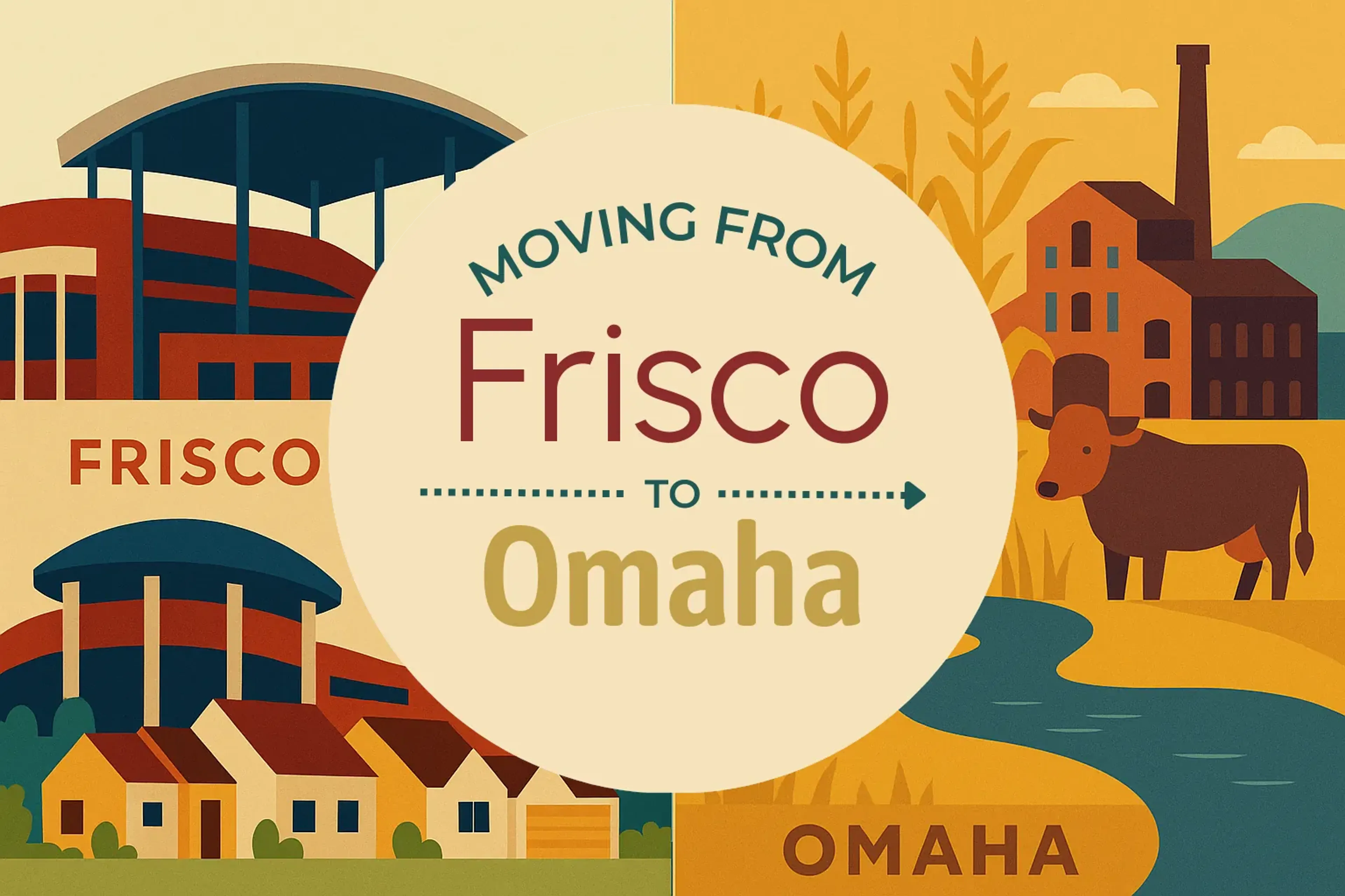 Side-by-side comparison of Frisco to Omaha moving companies