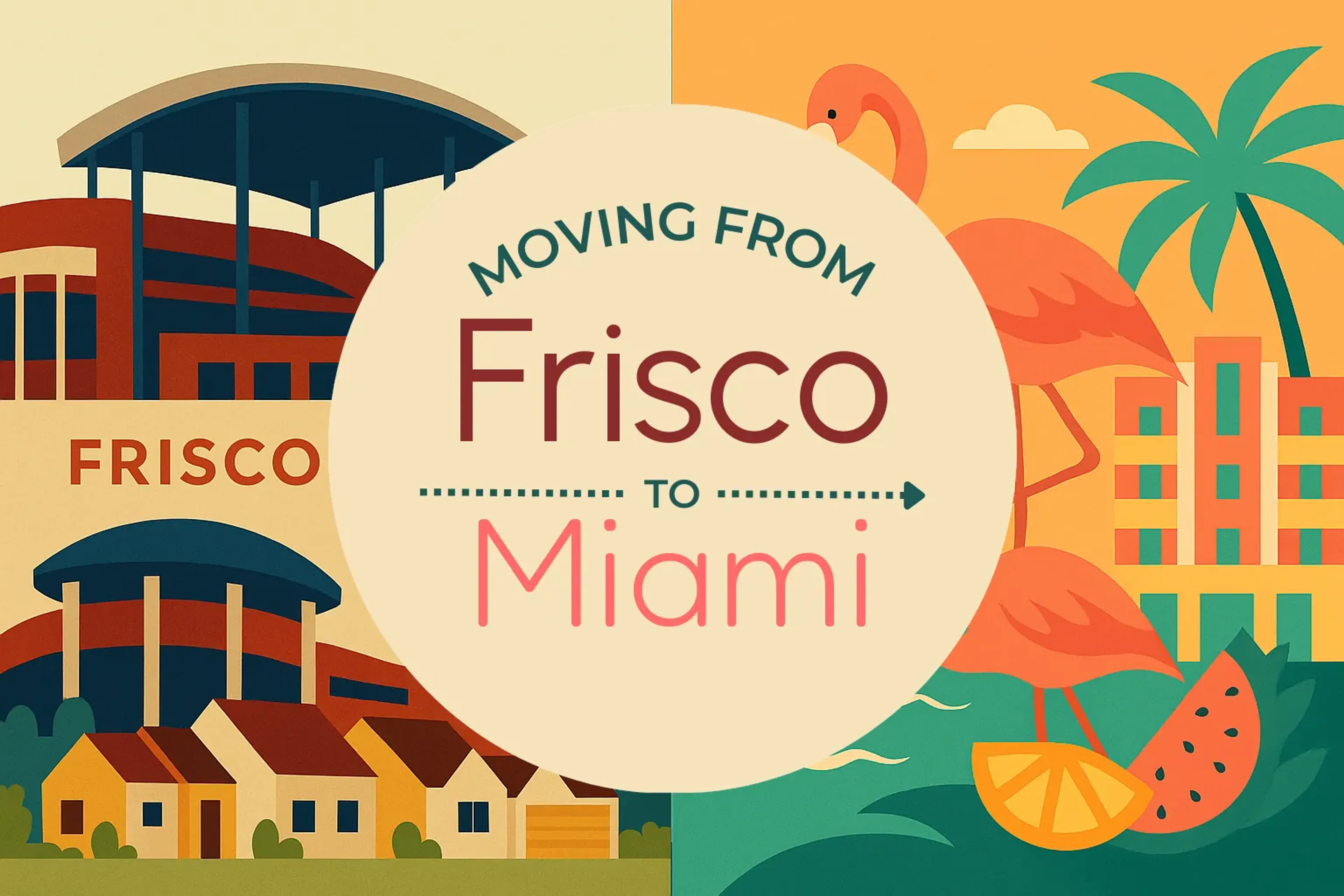 Side-by-side comparison of Frisco to Miami moving companies